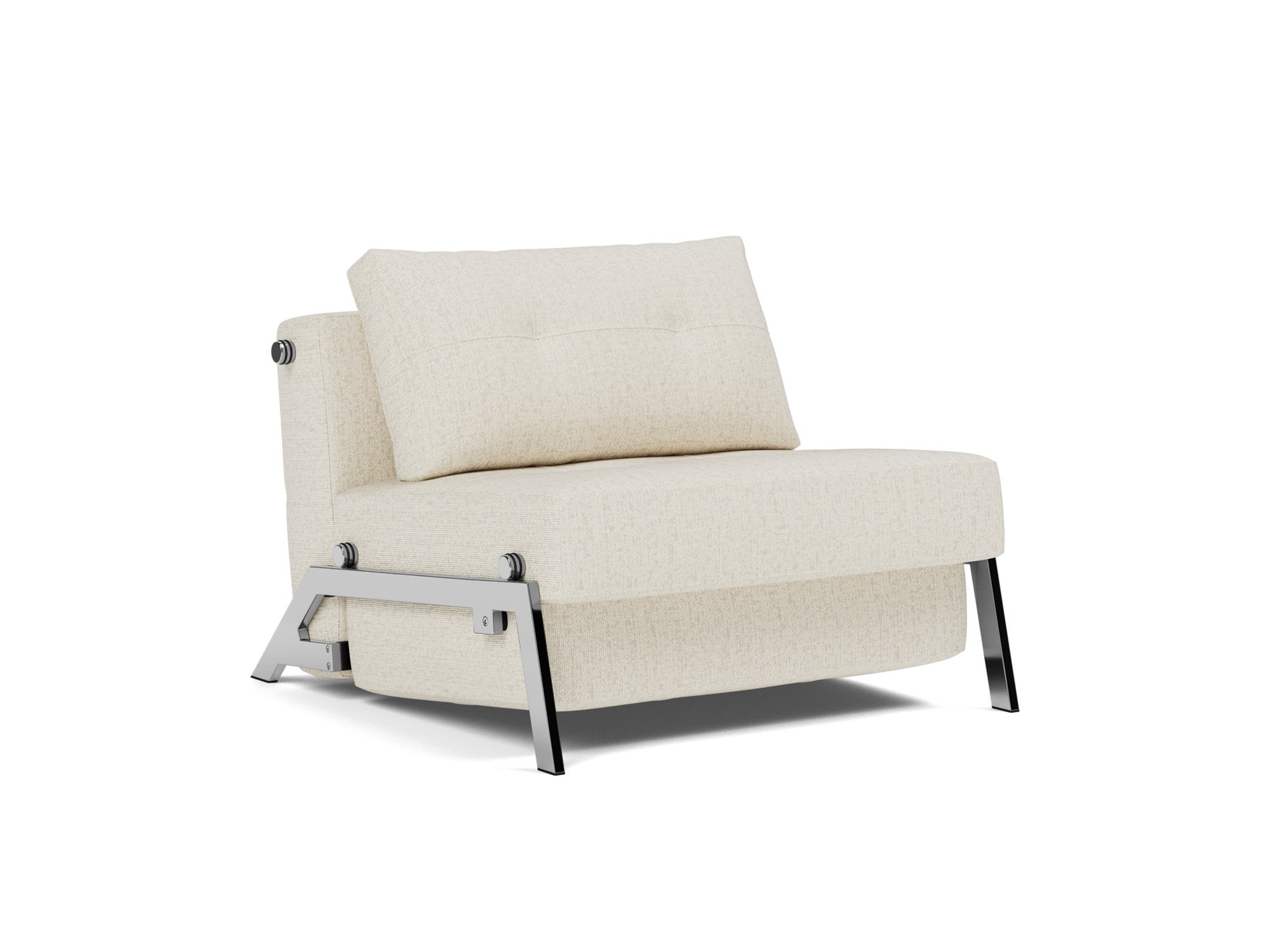 Schlafsessel Cubed 90 Boucle Skandi 531-Off-White Beine Chrom