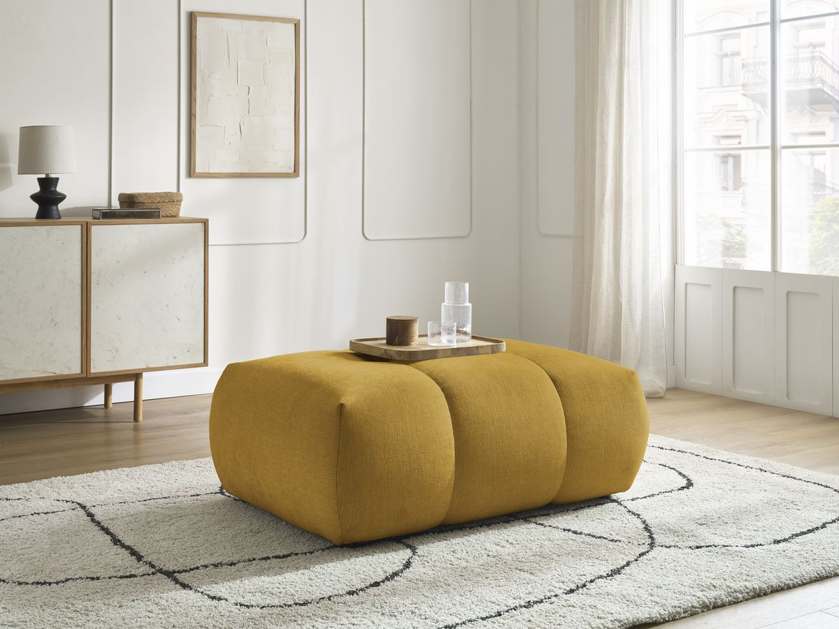 Bobochic Fuji Pouf Stoff Gelb