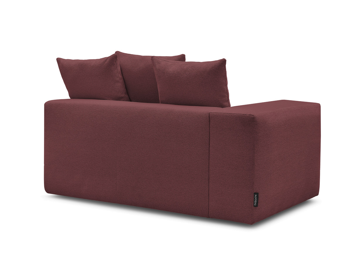 Bobochic Voltaire Sofamodul 2-Sitzer 178 × 100 cm Melange-Stoff Rot Ecke links
