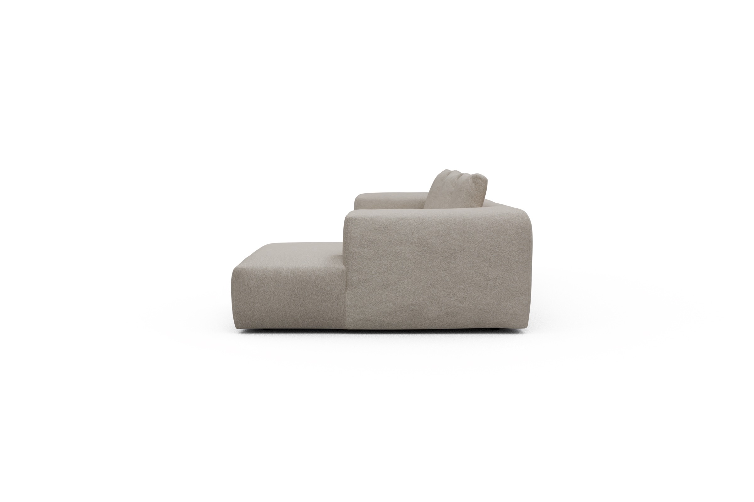 Ecksofa Fred Chaiselongue rechts mit 2,5-Sitzer Aivi-Lace-Beige