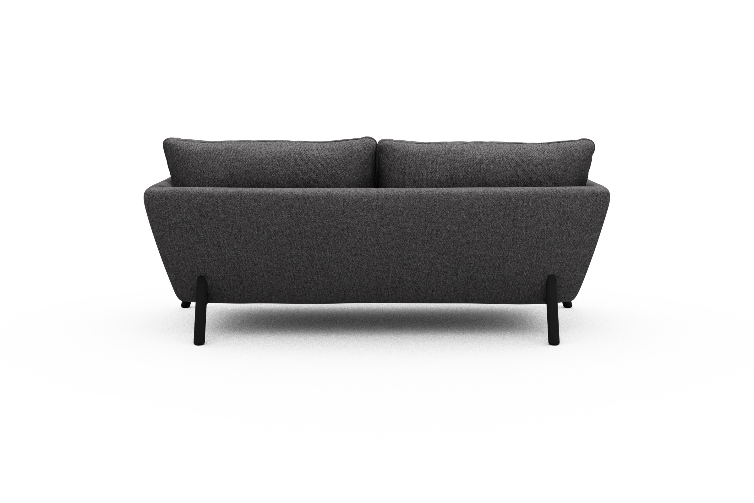 Sofa Emil 2-Sitzer Beinfarbe Eiche Schwarz Sama-Antracite