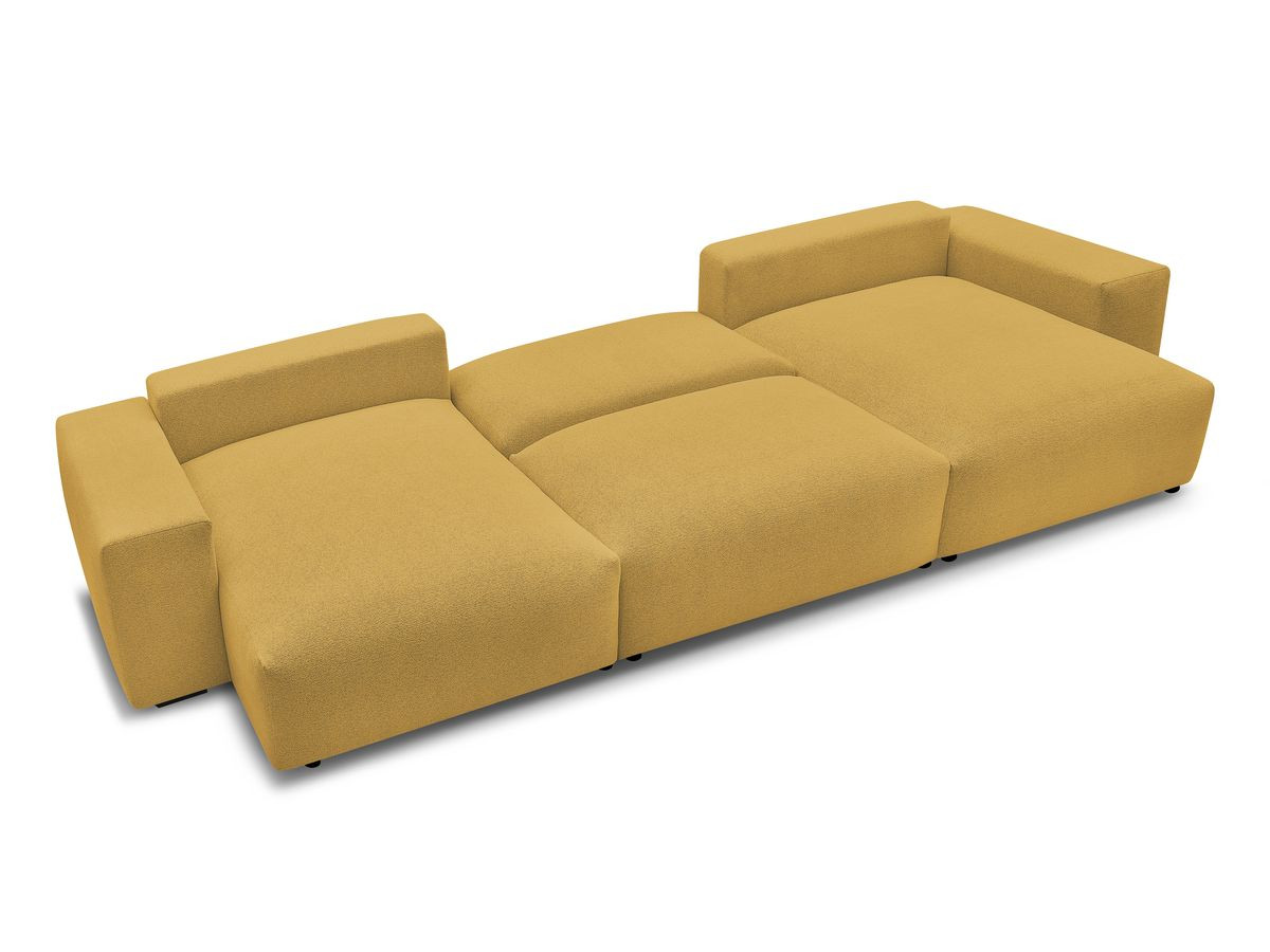 Bobochic Voltaire Wohnlandschaft 420 × 165 cm Melange-Stoff Gelb