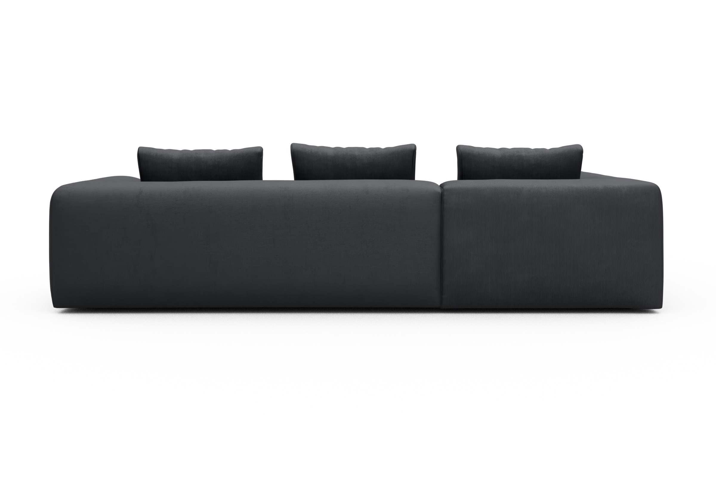 Ecksofa Fred Relax-Ecke links mit 2,5-Sitzer Cordufine-Slate-Grey