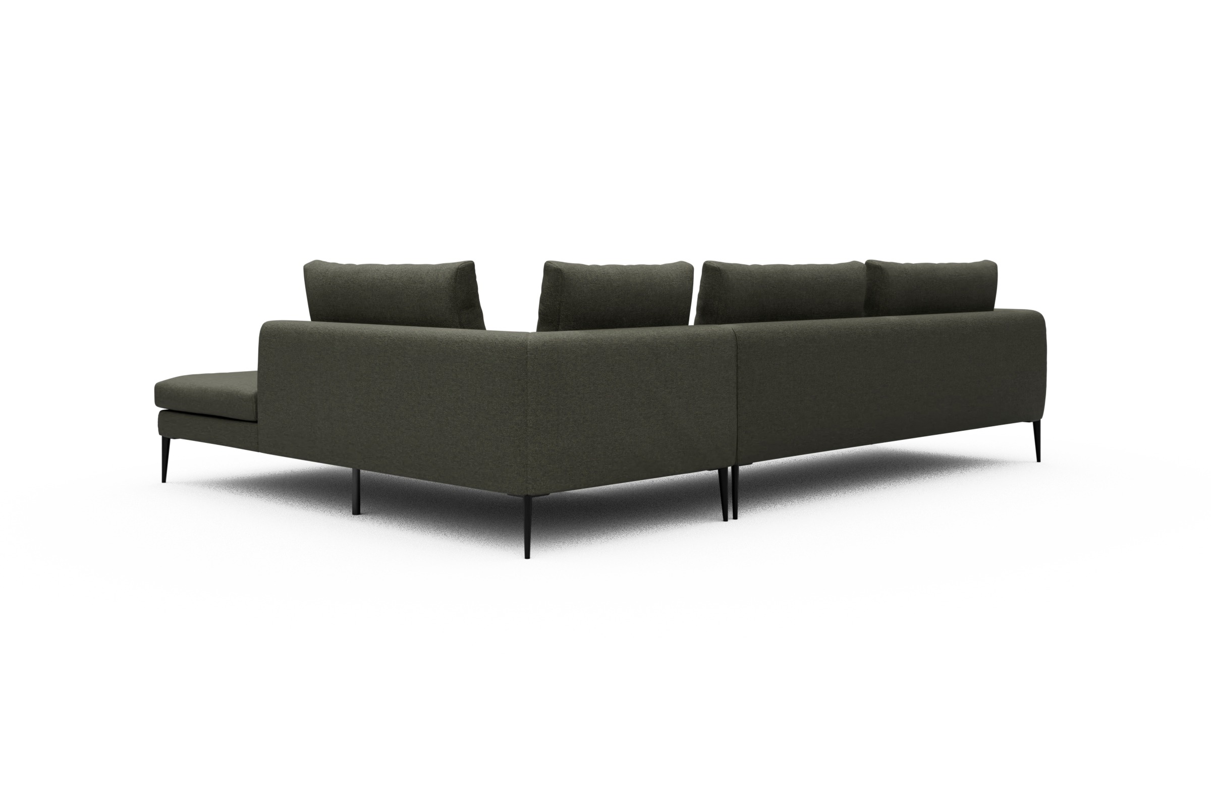 Ecksofa Paul Relax-Ecke links mit 3-Sitzer Sama-Winter-Moss