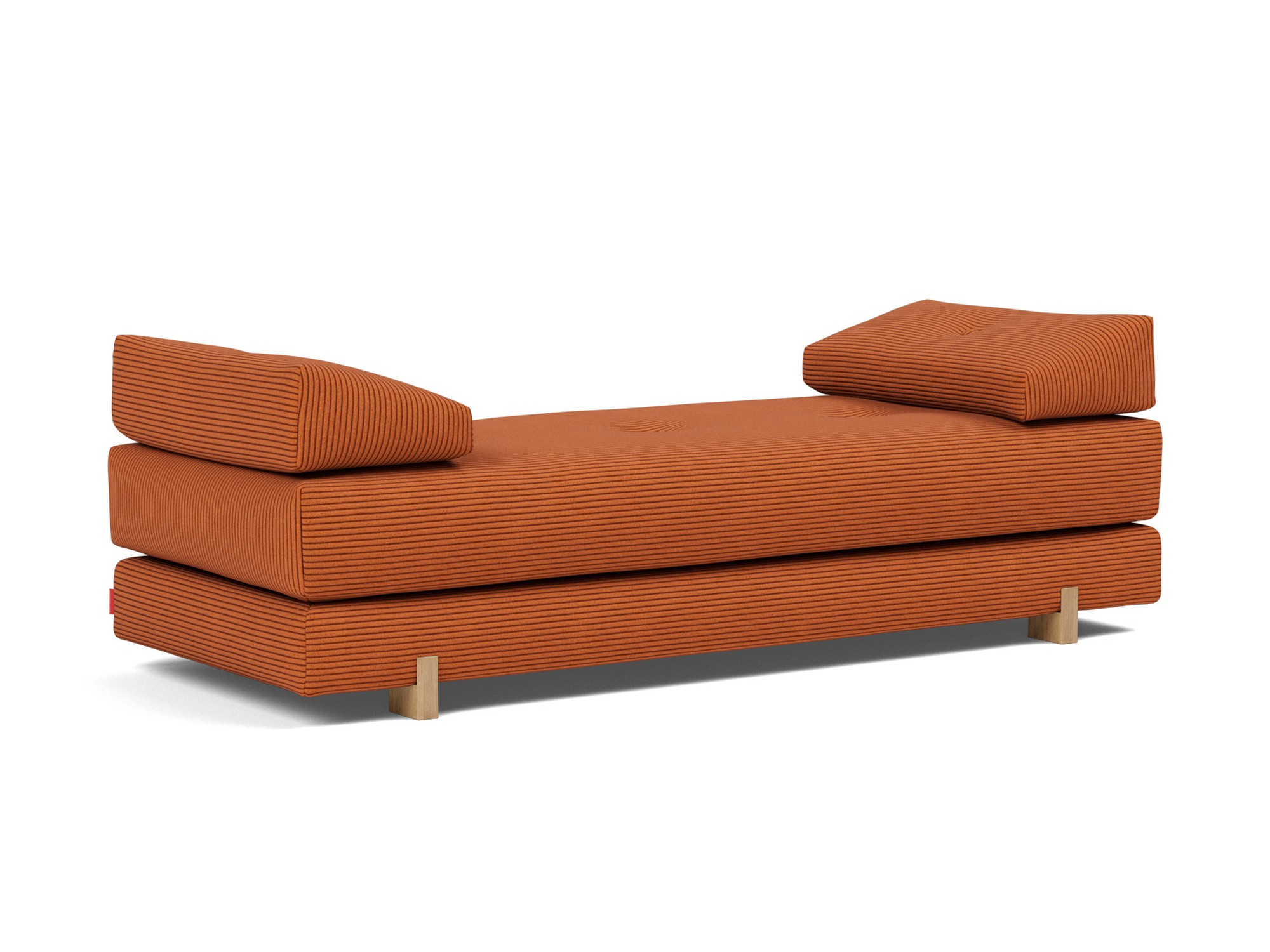 Tagesbett Sigmund Kord Corduroy 595-Burnt-Orange Beine Drip Eiche