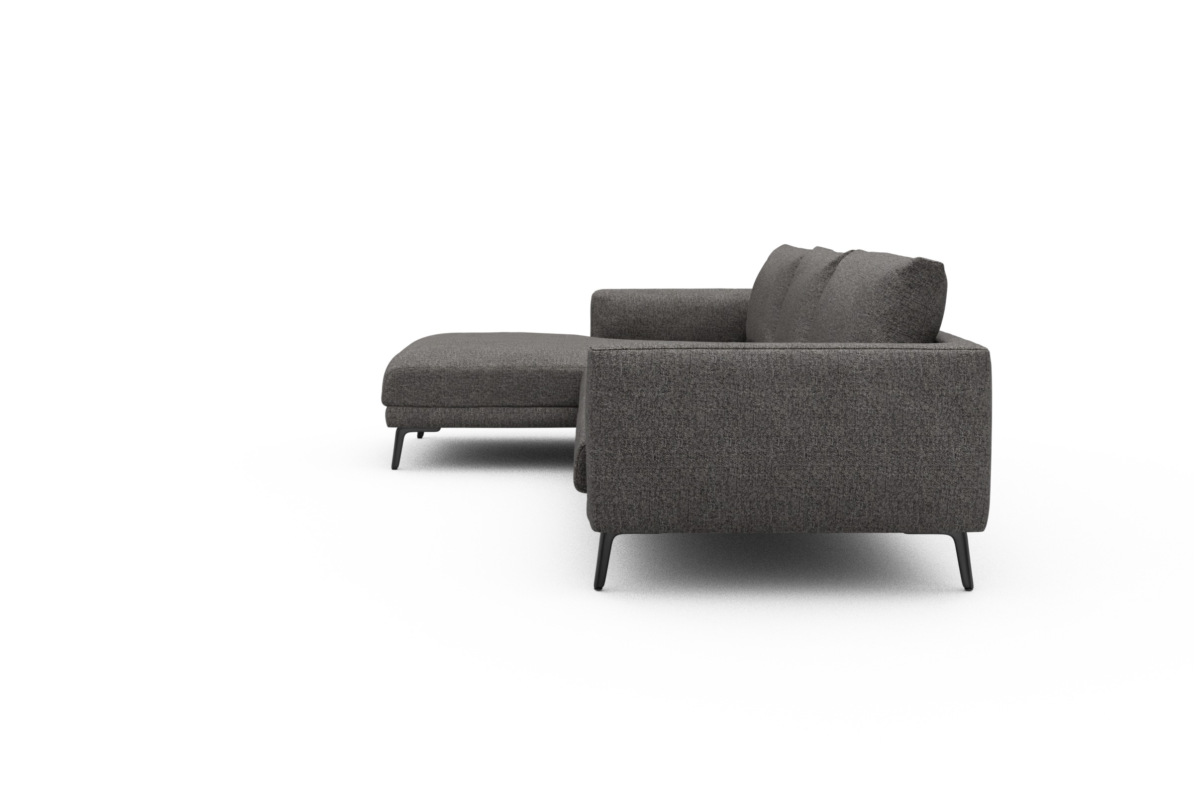 Ecksofa Karl Chaiselongue links mit 2,5-Sitzer Carreno-Salt-and-Pepper