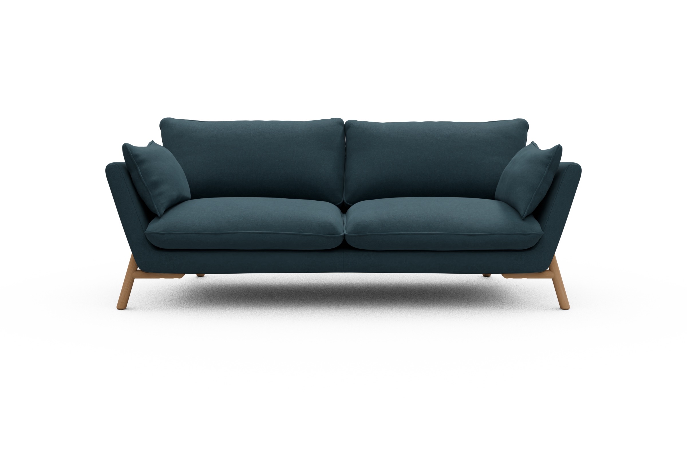 Skandi Home Sofa Emil 3-Sitzer Beinfarbe Eiche Natur Satya-Indigo moebelfaktor