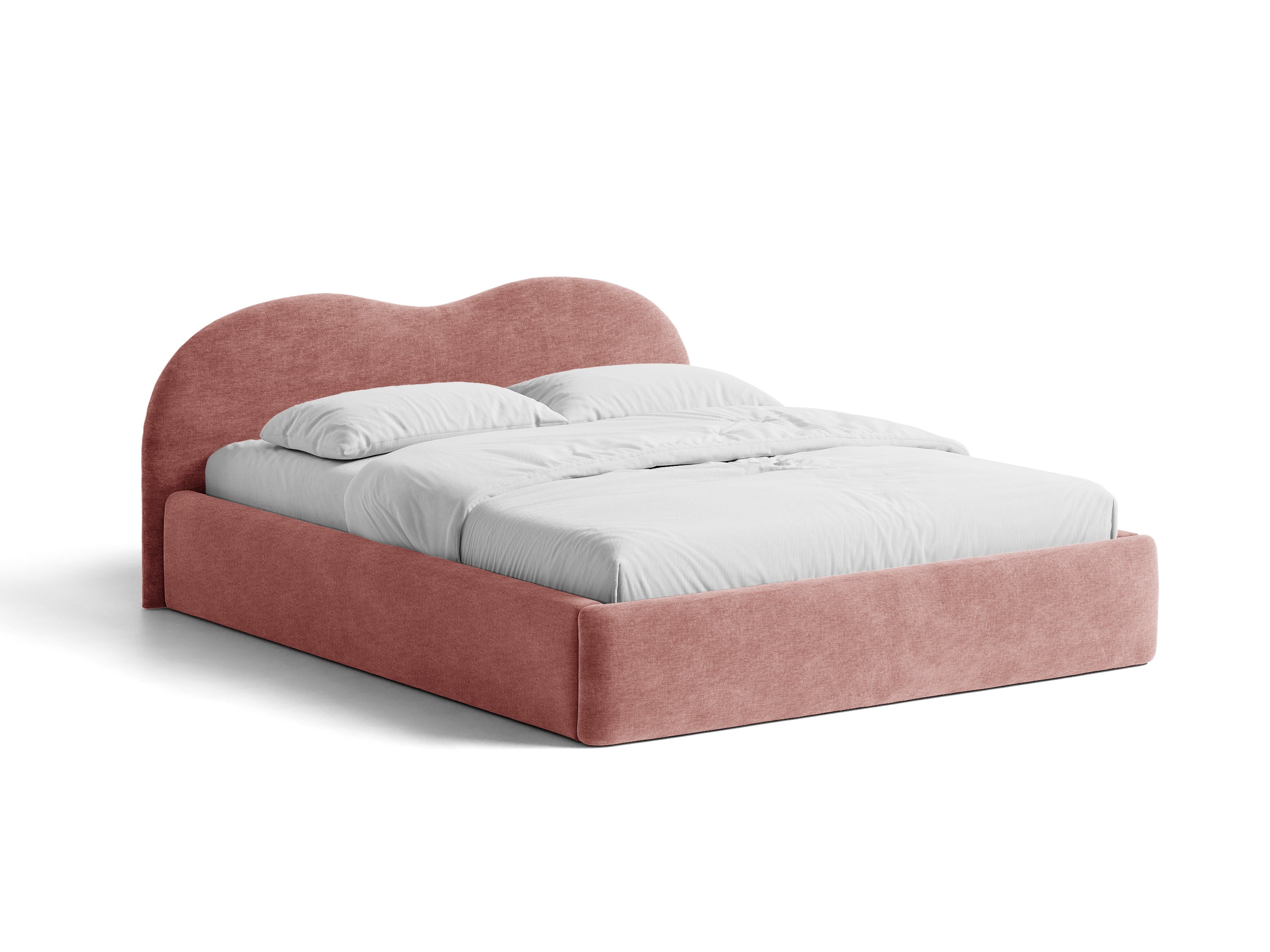 Micadoni Stauraumbett mit Kopfteil Millie Chenille Golden Rosa 140x200