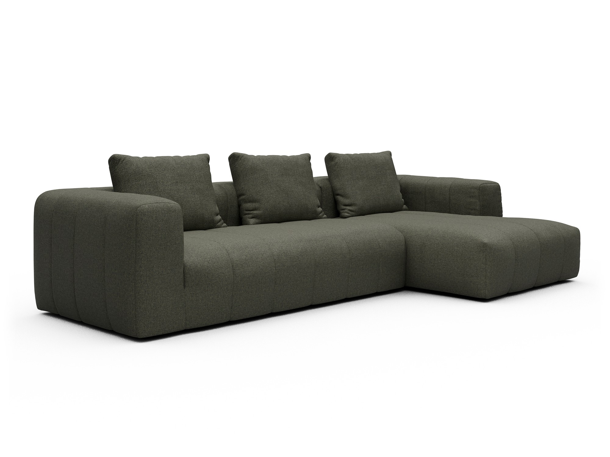 Hugo 2,5-Sitzer Armlehne links mit Chaiselongue Sama-Winter-Moss moebelfaktor