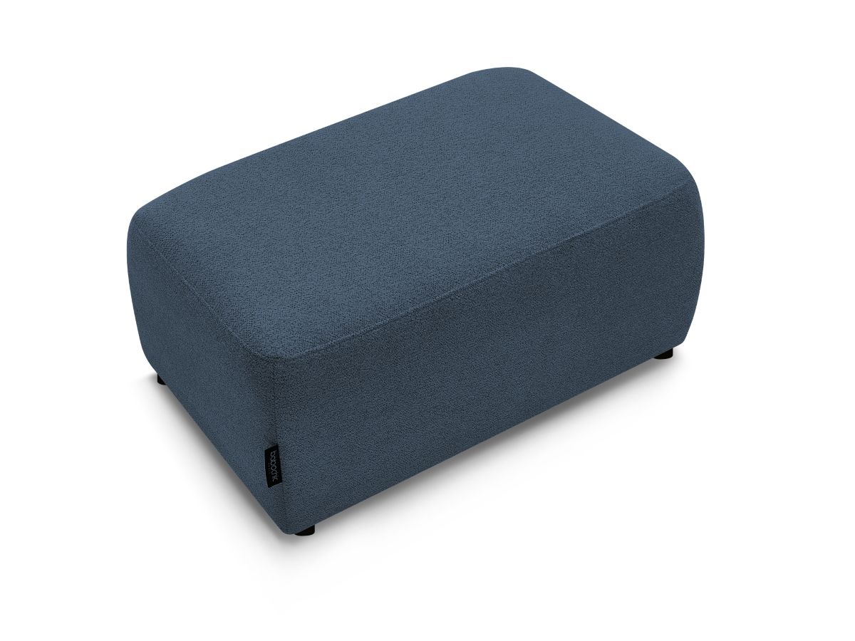 Bobochic Atilla Pouf Melange-Stoff Blau