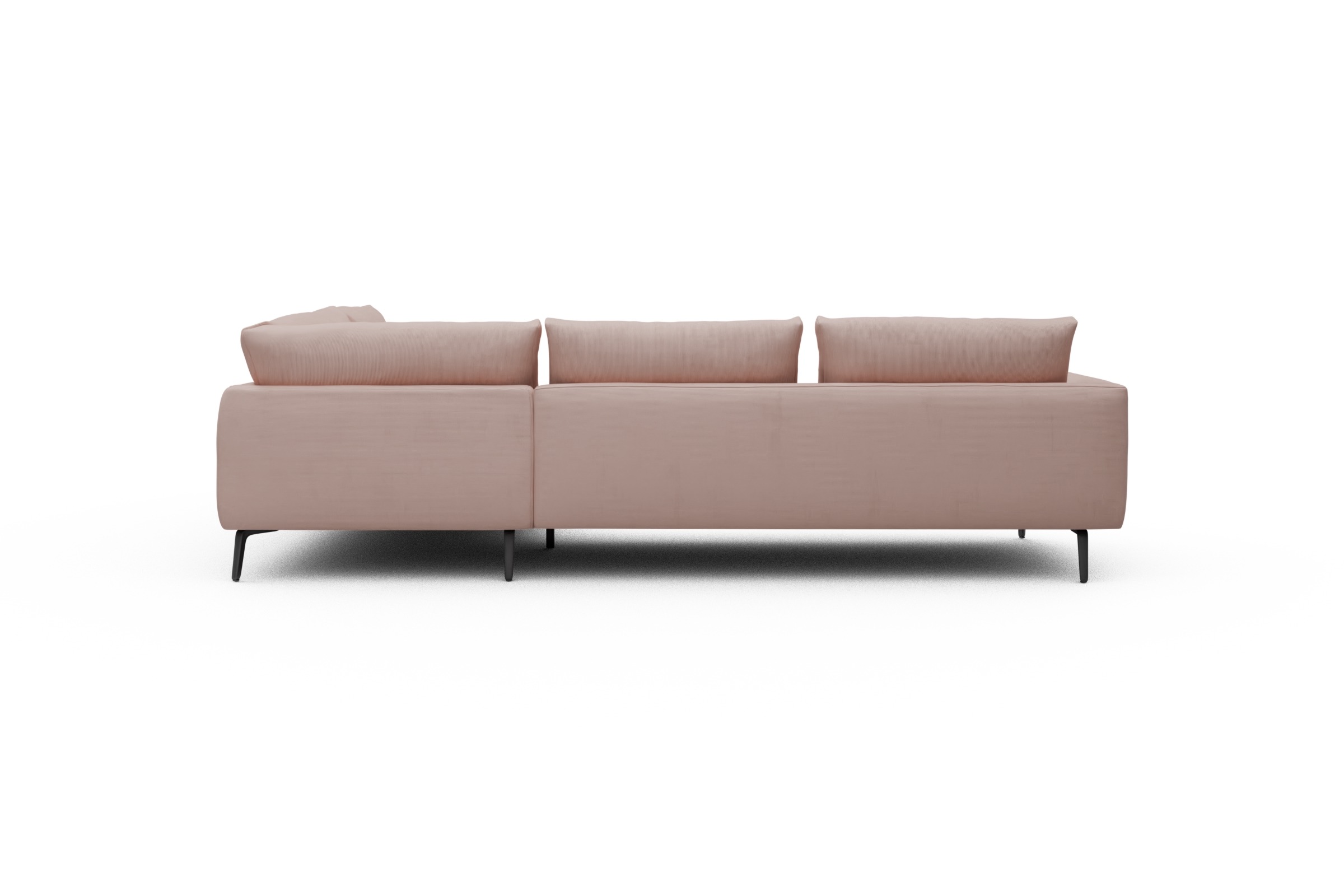 Ecksofa Karl Relax-Ecke rechts mit 2,5-Sitzer Cordufine-Blush