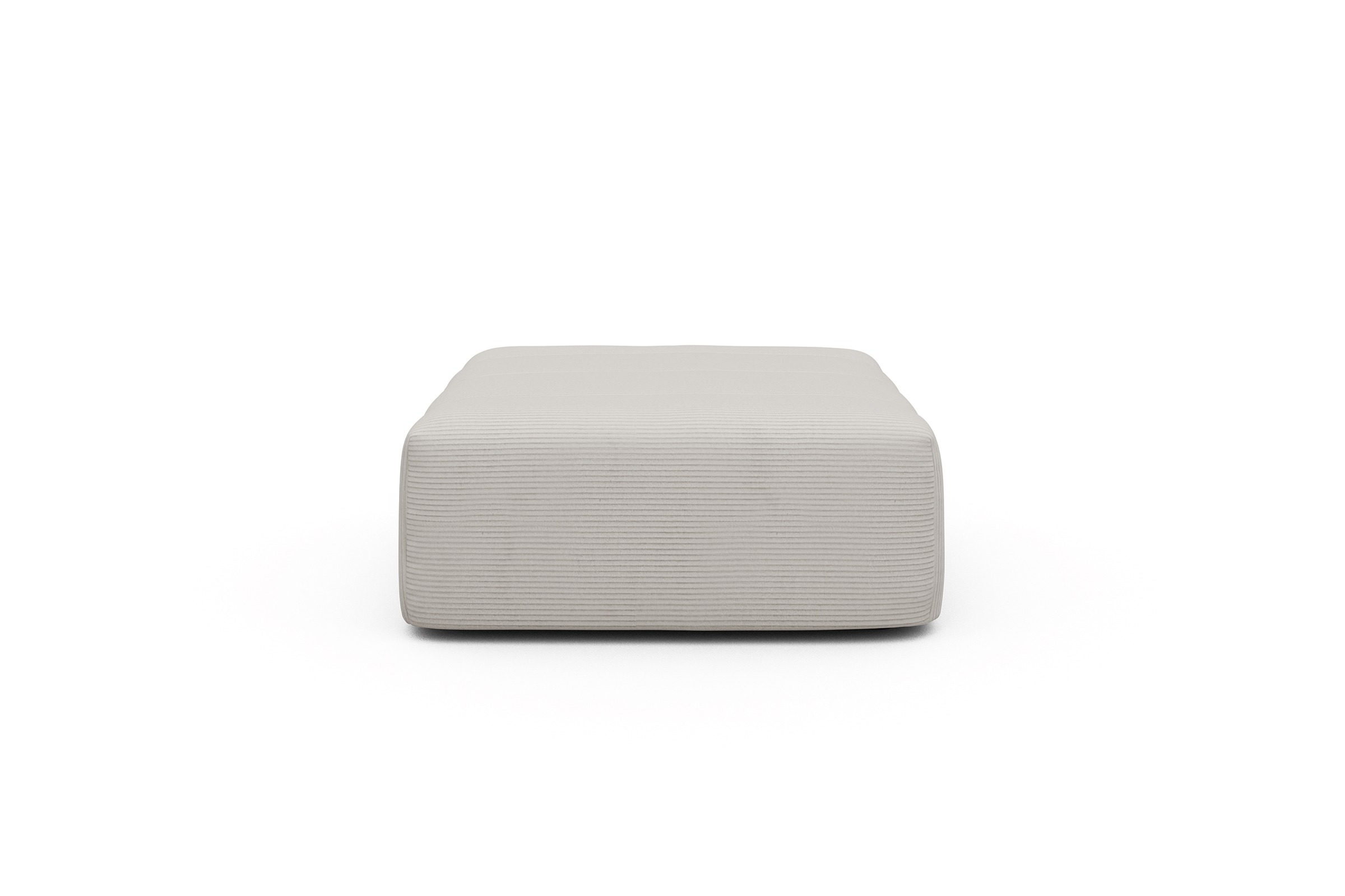 Sitzhocker Hugo Ottomane Corduroy-Ivory