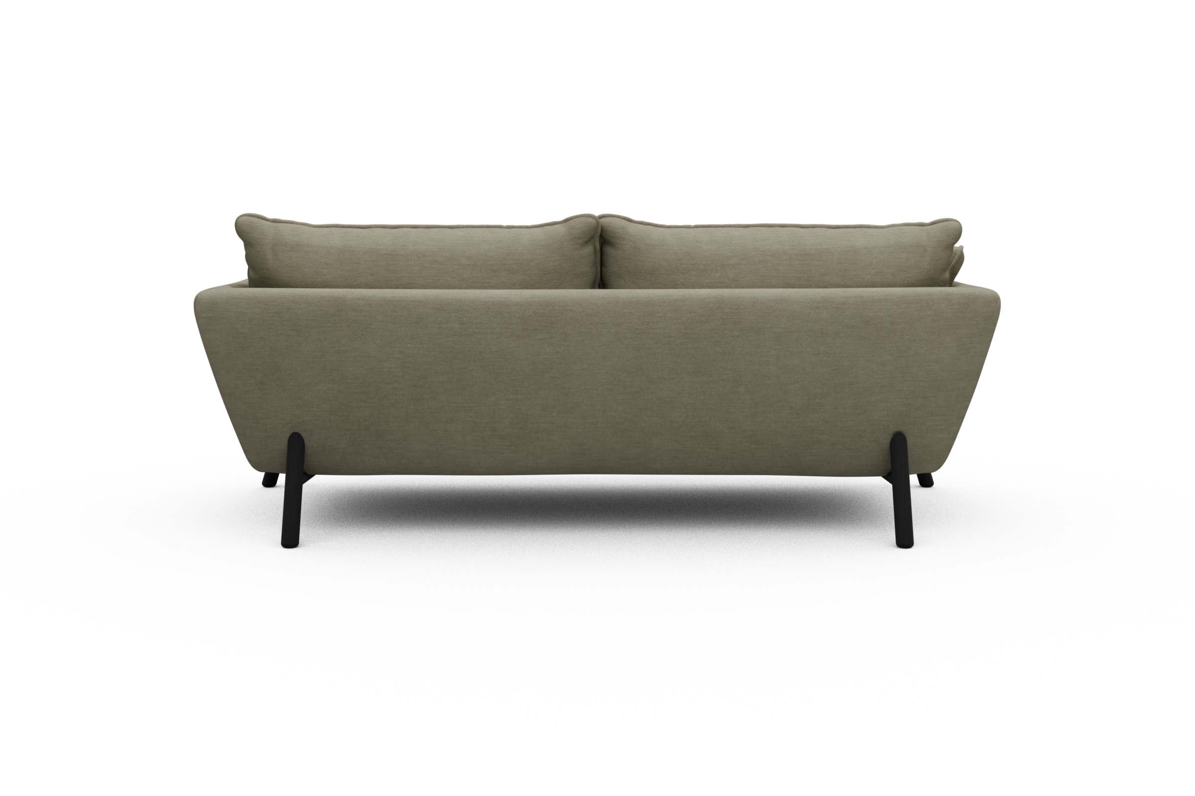 Sofa Emil PREMIUM 3-Sitzer Beinfarbe Eiche Schwarz Vivus-Dusty-Sand