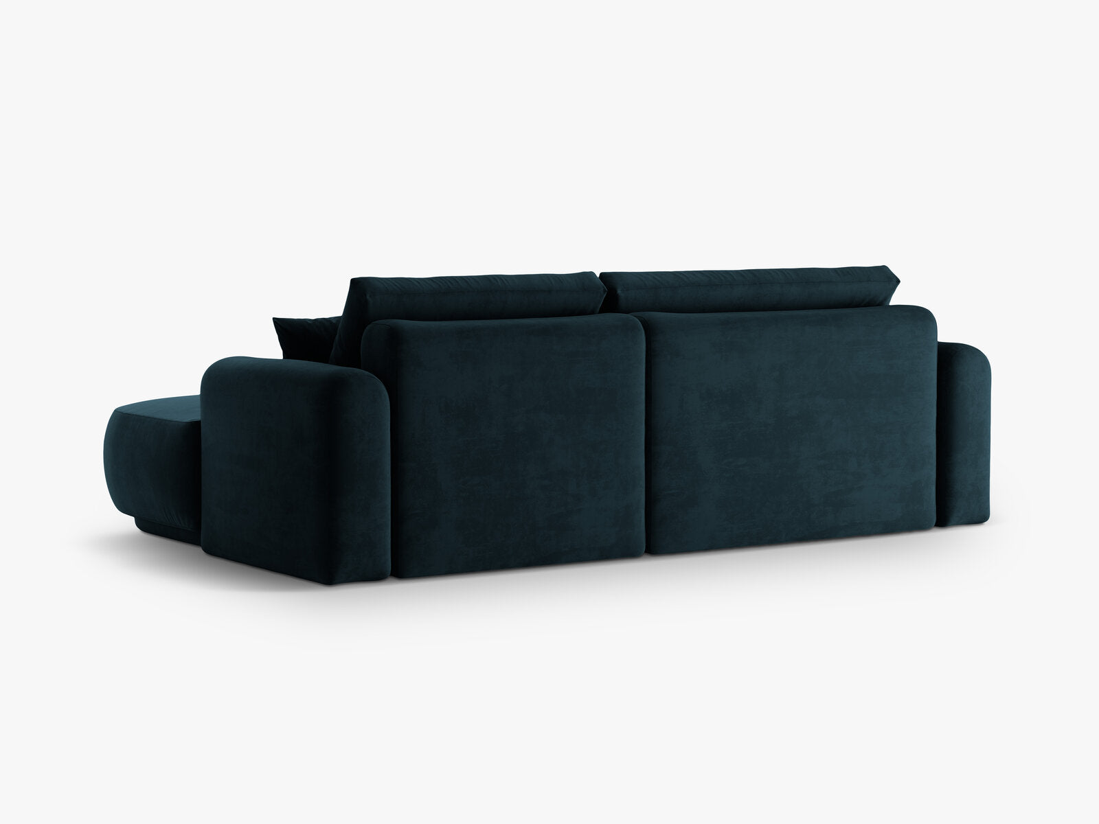 Micadoni Ella Ecksofa 5-Sitzer mit Schlaffunktion Rechts Samt Vogue Dunkelpetrol