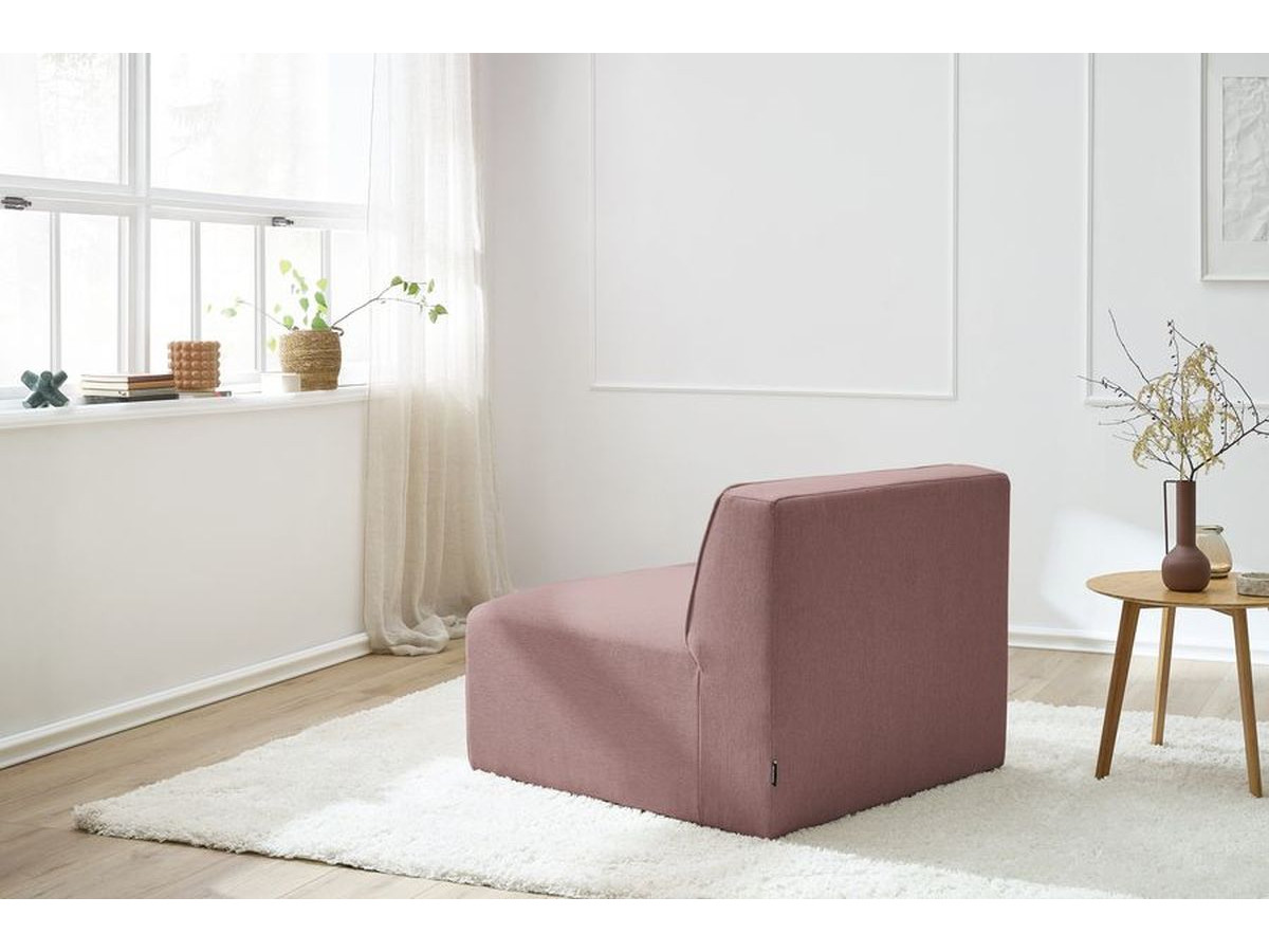 Bobochic Megeve Sofamodul 1-Sitzer Melange-Stoff Rosa