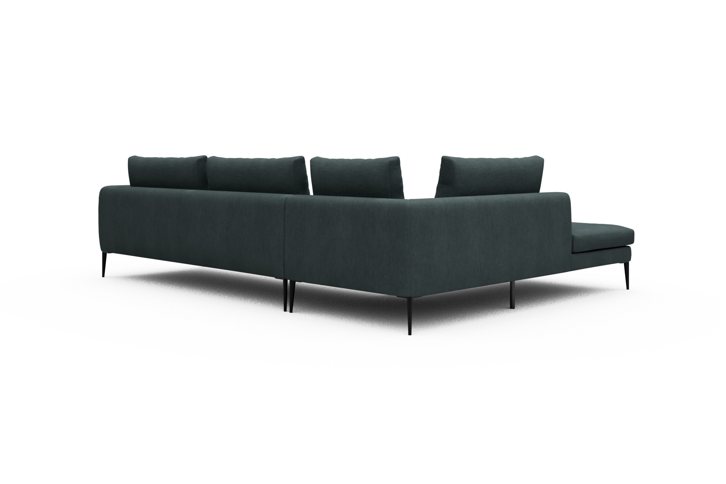 Ecksofa Paul Relax-Ecke rechts mit 3-Sitzer Vivus-Blue