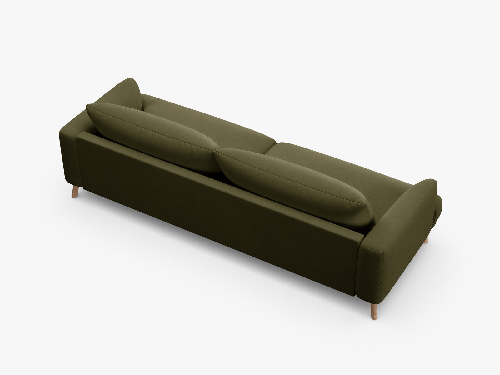 Micadoni Sofa Naomi 4-Sitzer Samt Salvador Grün