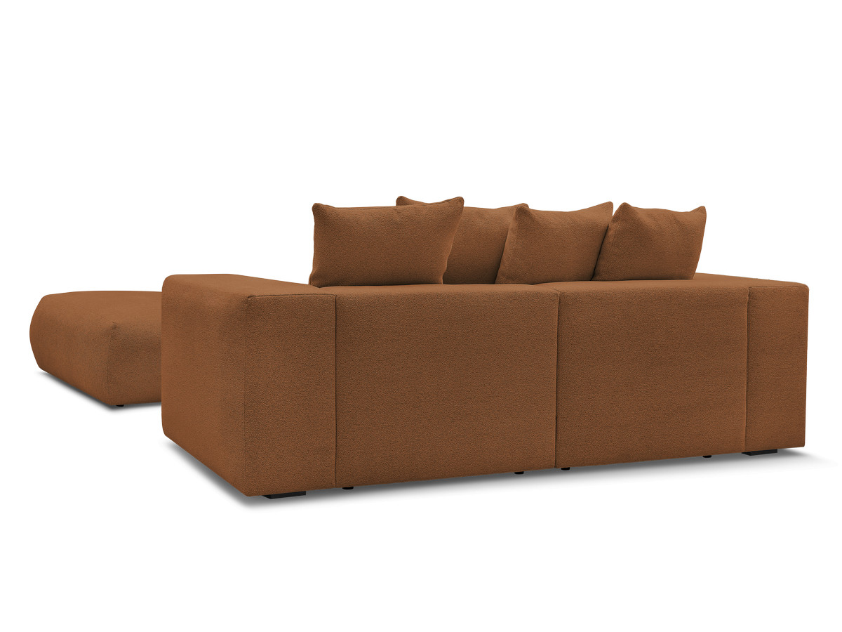 Bobochic Voltaire Sofa 4-Sitzer mit Pouf 248 × 100 cm Melange-Stoff Orange