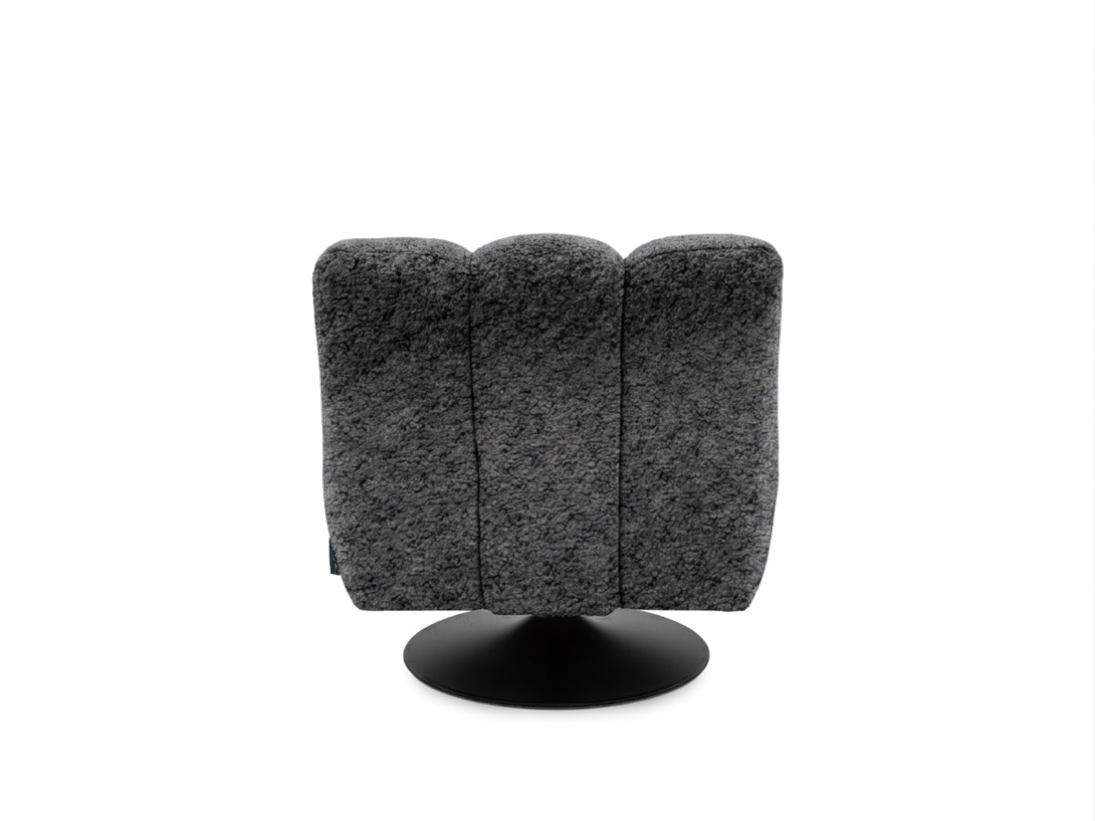 Bobochic Janissaire Sessel 79 × 89 cm Bouclé-Stoff Dunkelgrau
