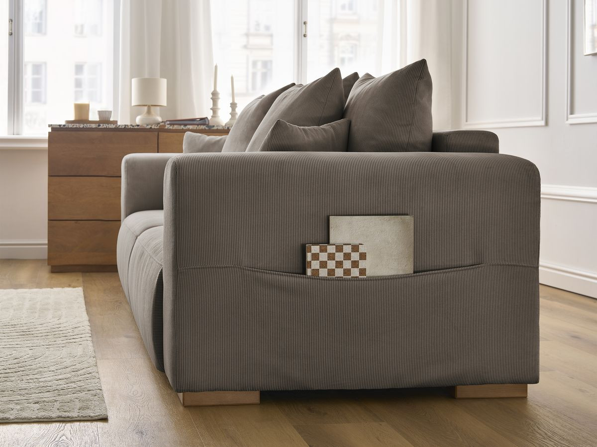 Bobochic Sidonie Sofa 3-Sitzer Cordsamt Taupe