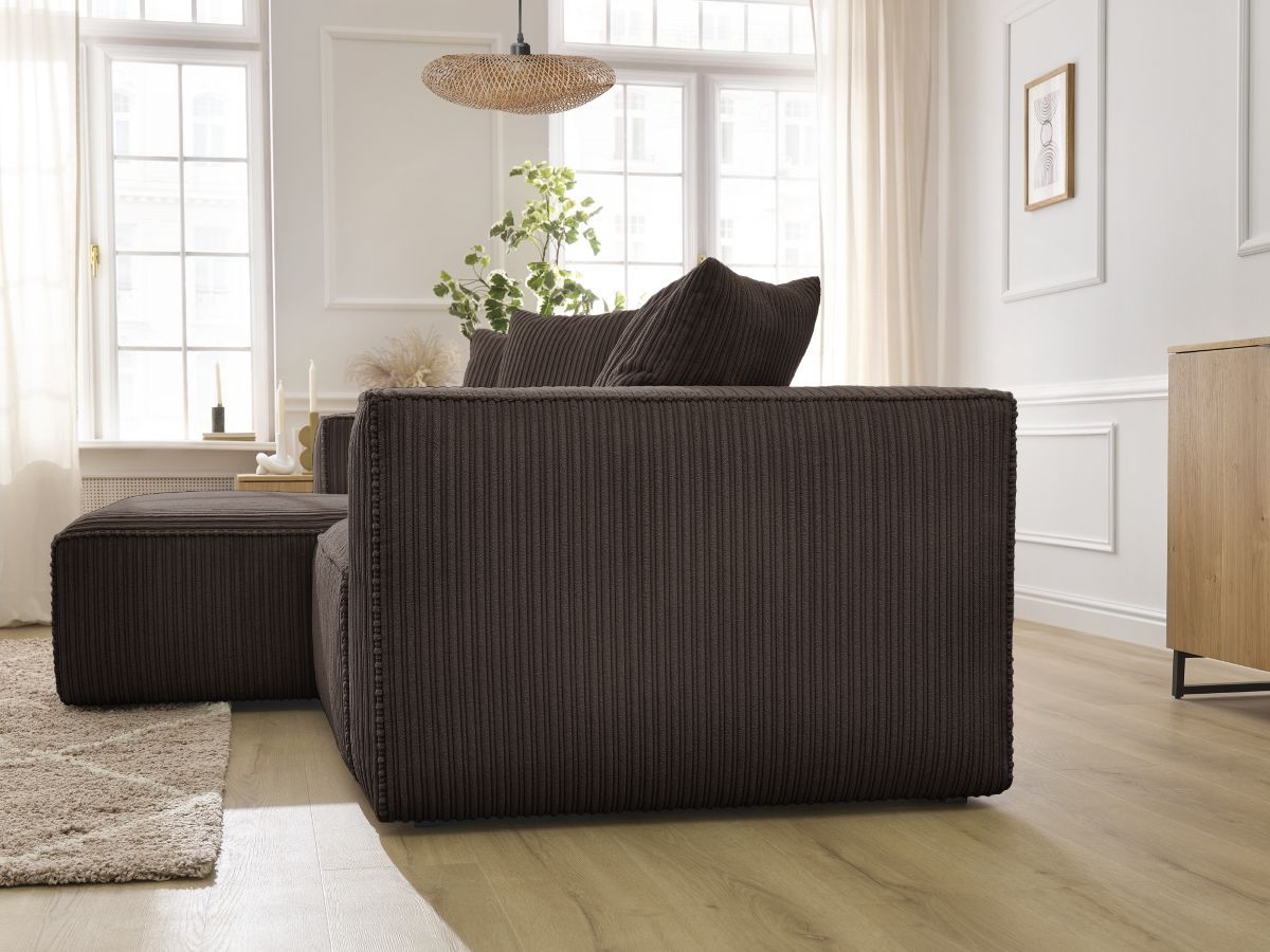 Bobochic Nina Ecksofa Cordsamt Braun Ecke links