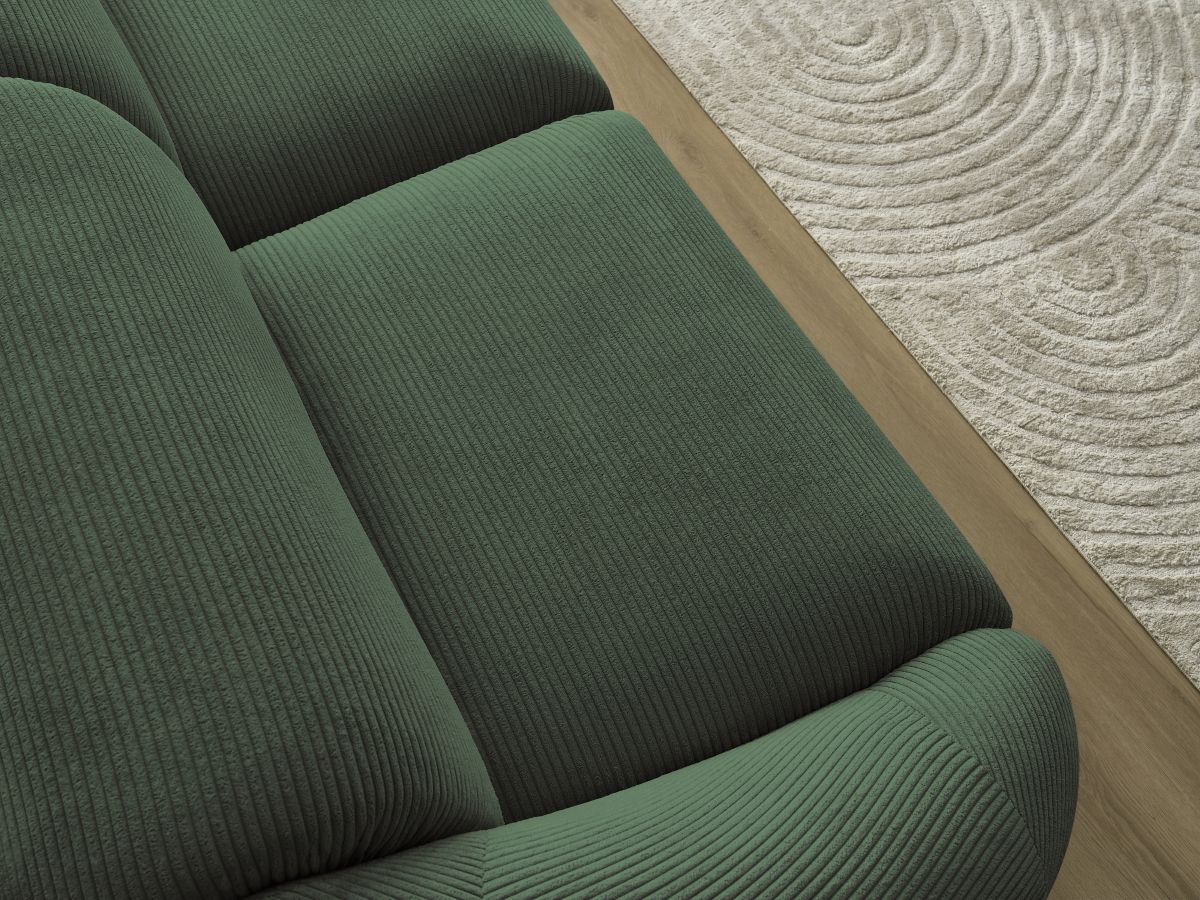 Bobochic Tina Sofa 3-Sitzer Cordsamt Grün