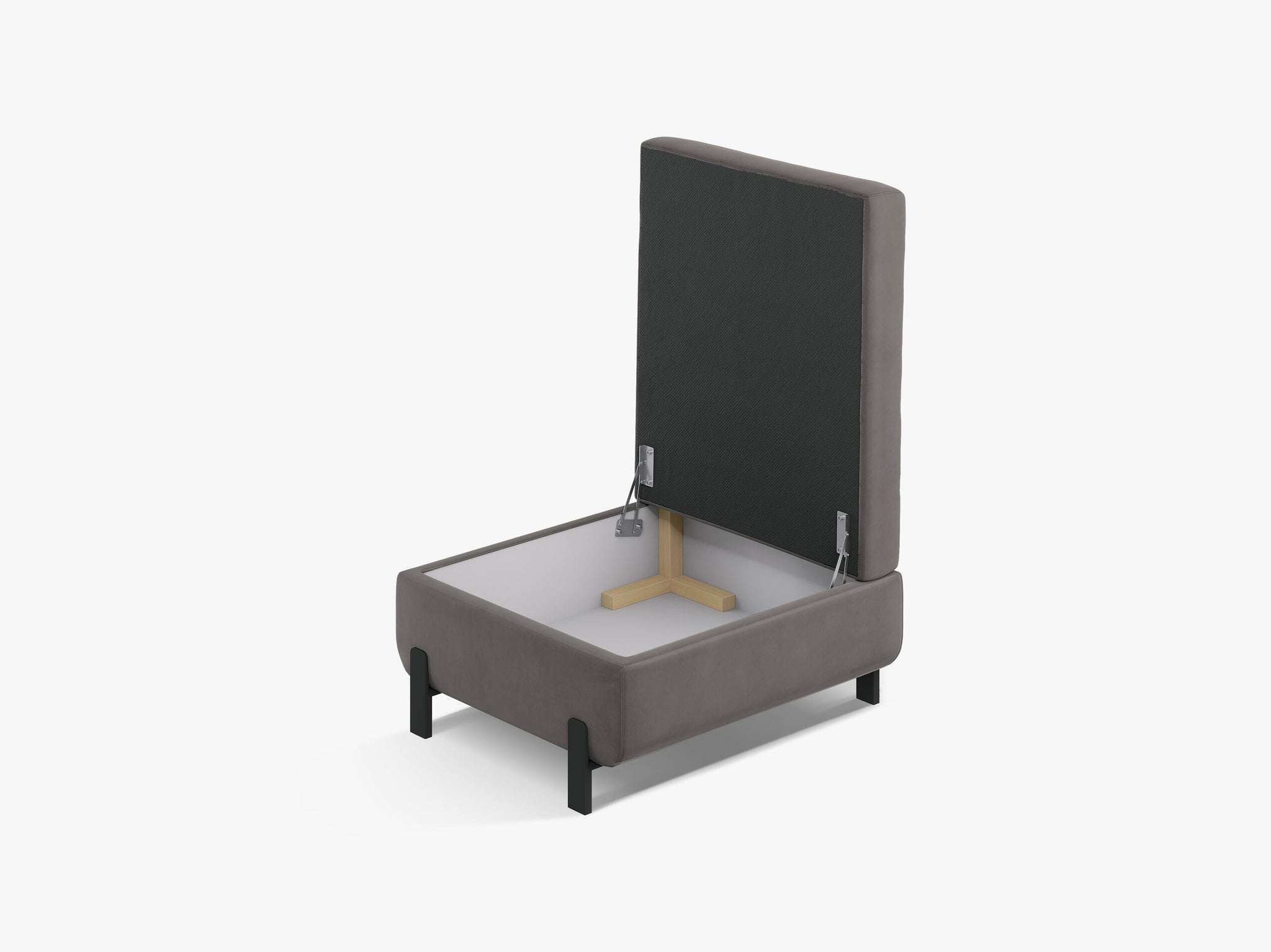 Micadoni Hocker Gloria 1-Sitzer Samt Grau