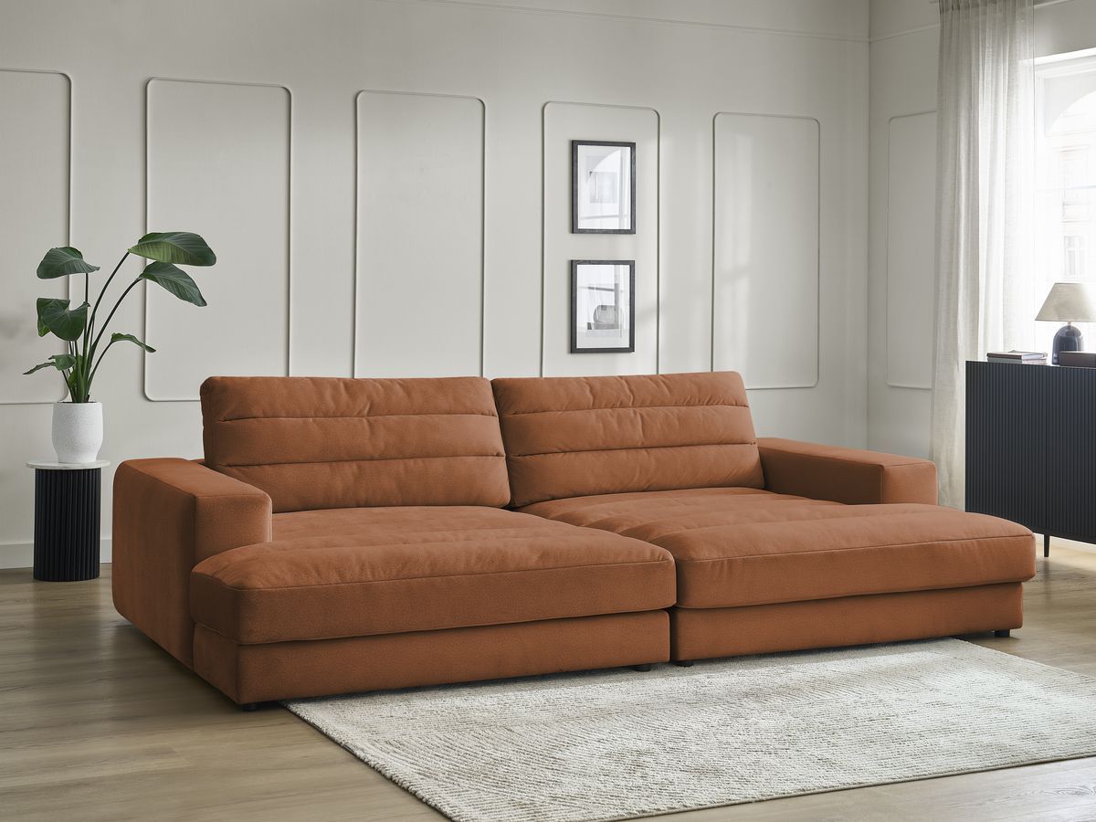 Bobochic Sierra Sofa 4-Sitzer Samt Orange