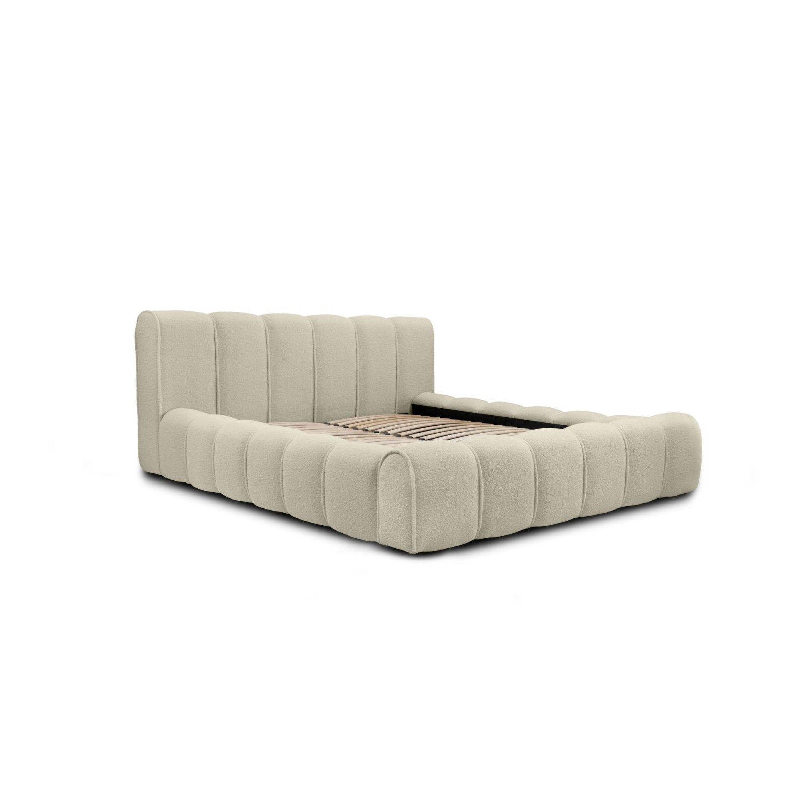Polsterbett Belio Boucle 140x200 mit Holzrahmen Quelle 03