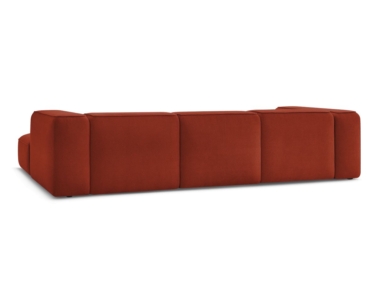 Bobochic Zephyr Wohnlandschaft mit Pouf Strukturstoff Orange