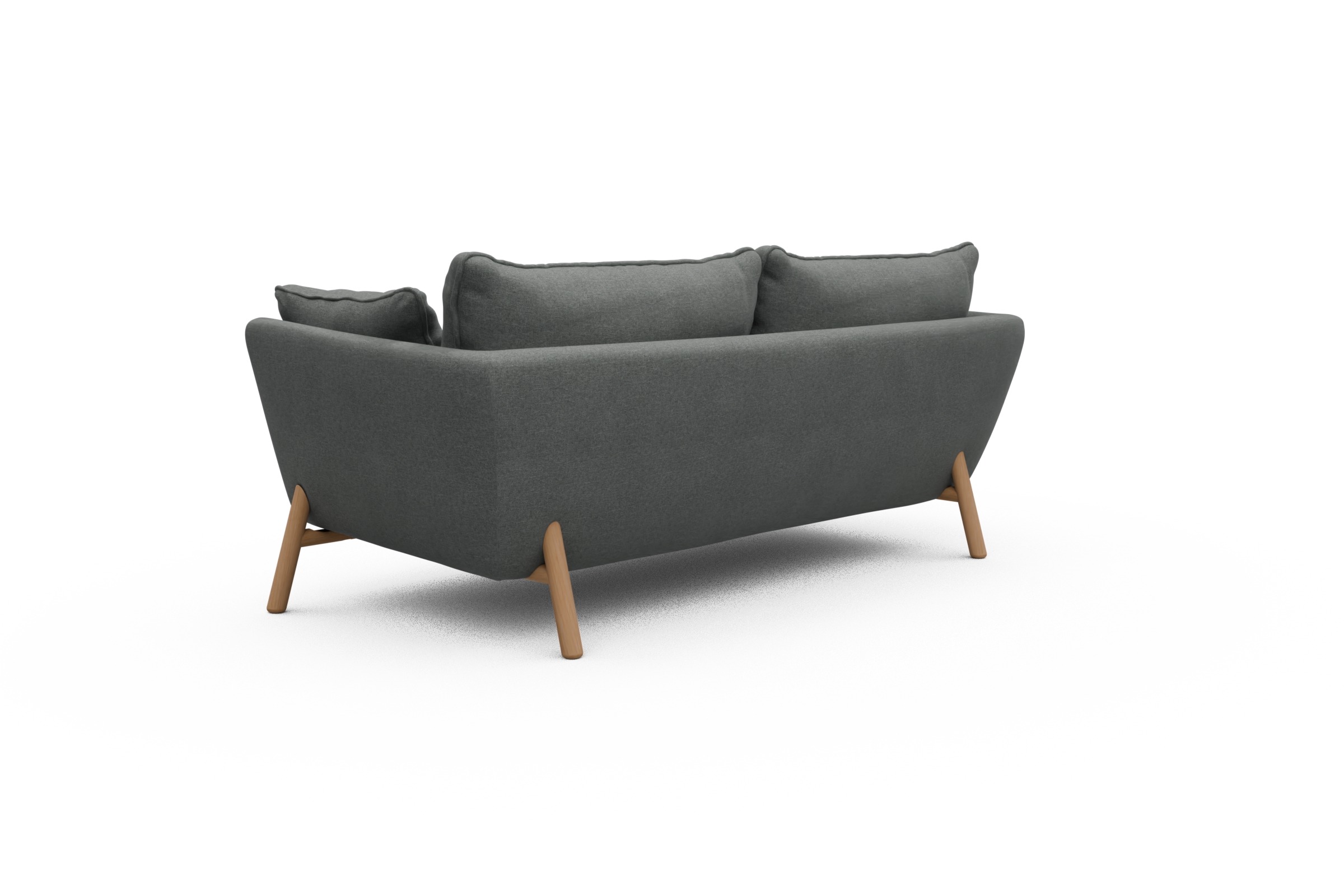 Sofa Emil PREMIUM 2-Sitzer Beinfarbe Eiche Natur Satya-Steel