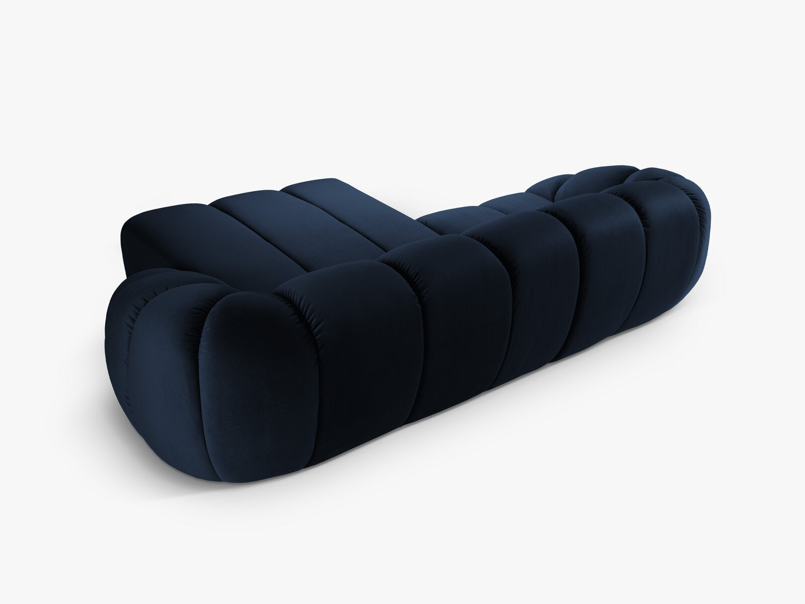Micadoni Ecksofa Diana 3-Sitzer Rechts Samt Königsblau