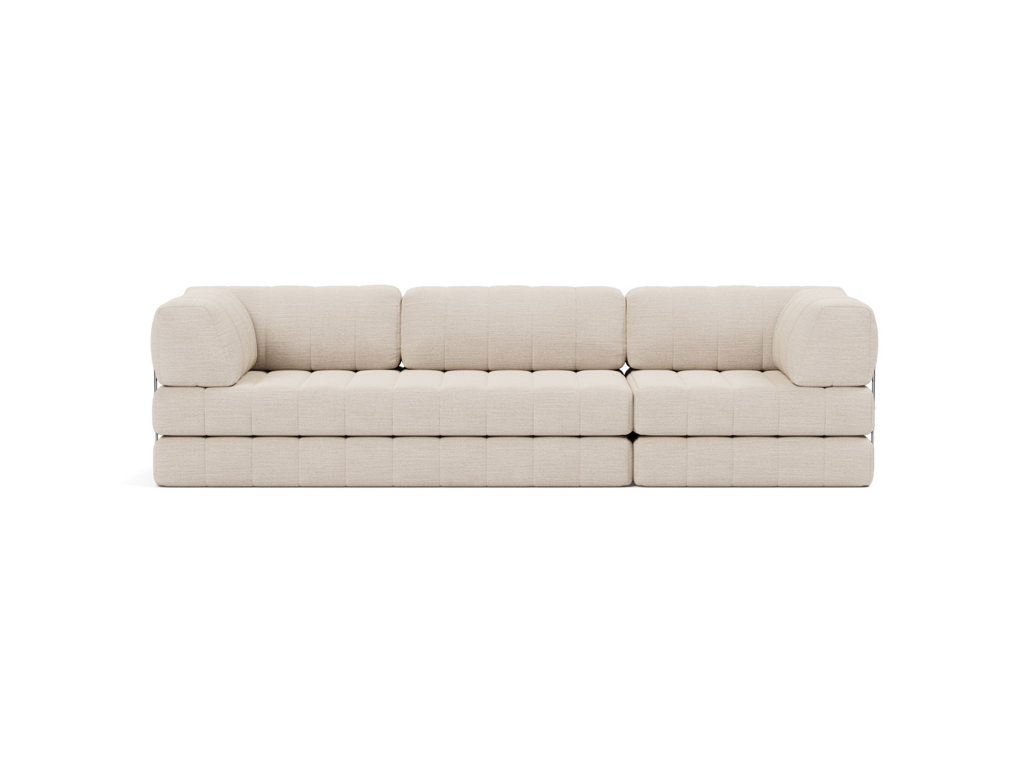 Schlafsofa CozyPad Grand mit Armlehnen Webstoff Blida 612-Sand-Grey