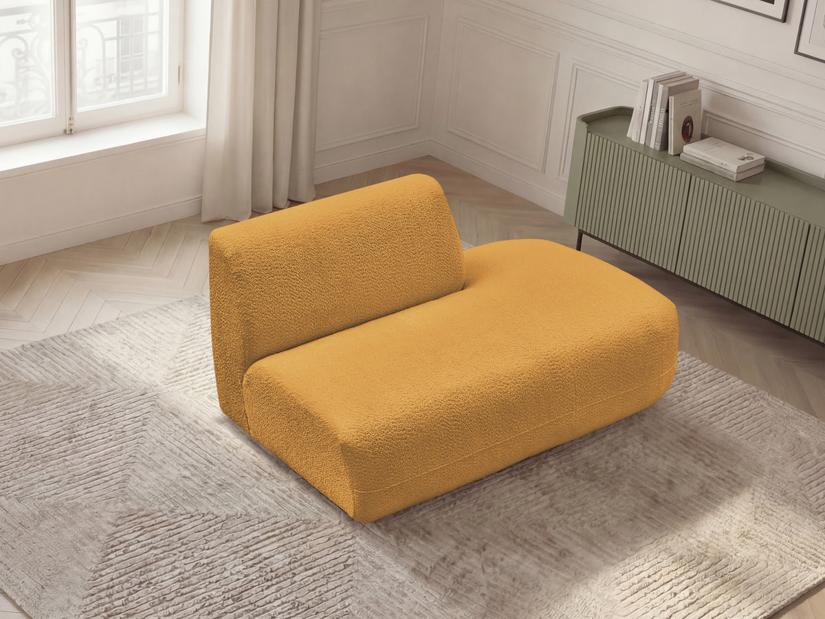 Bobochic Anda Sofamodul 2-Sitzer Chenille Gelb Ecke rechts