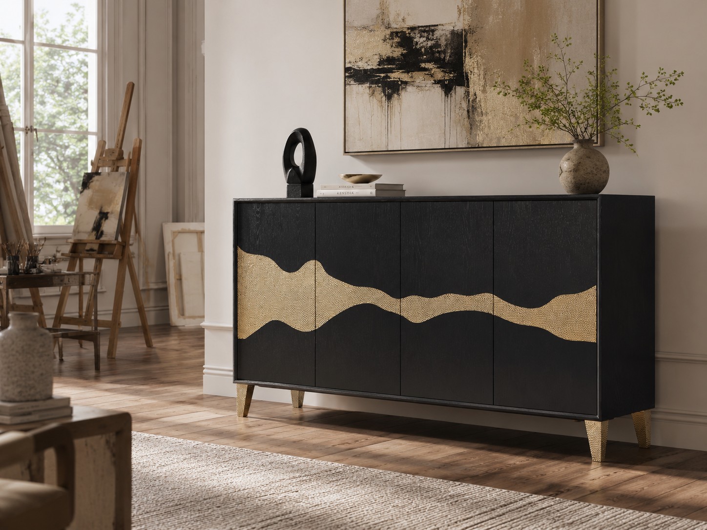 Livin Hill Sideboard Stilig Goldenes Muster