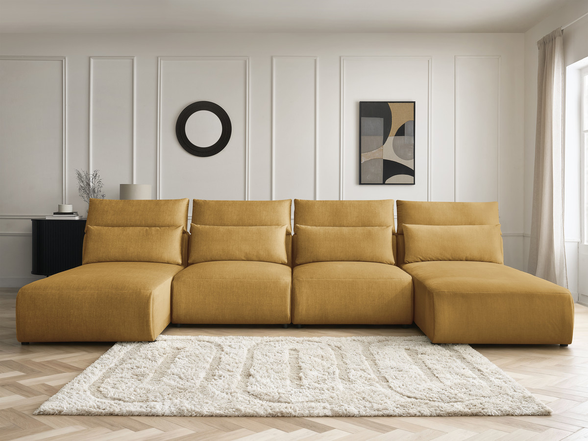 Bobochic Jana Wohnlandschaft Samt Gelb