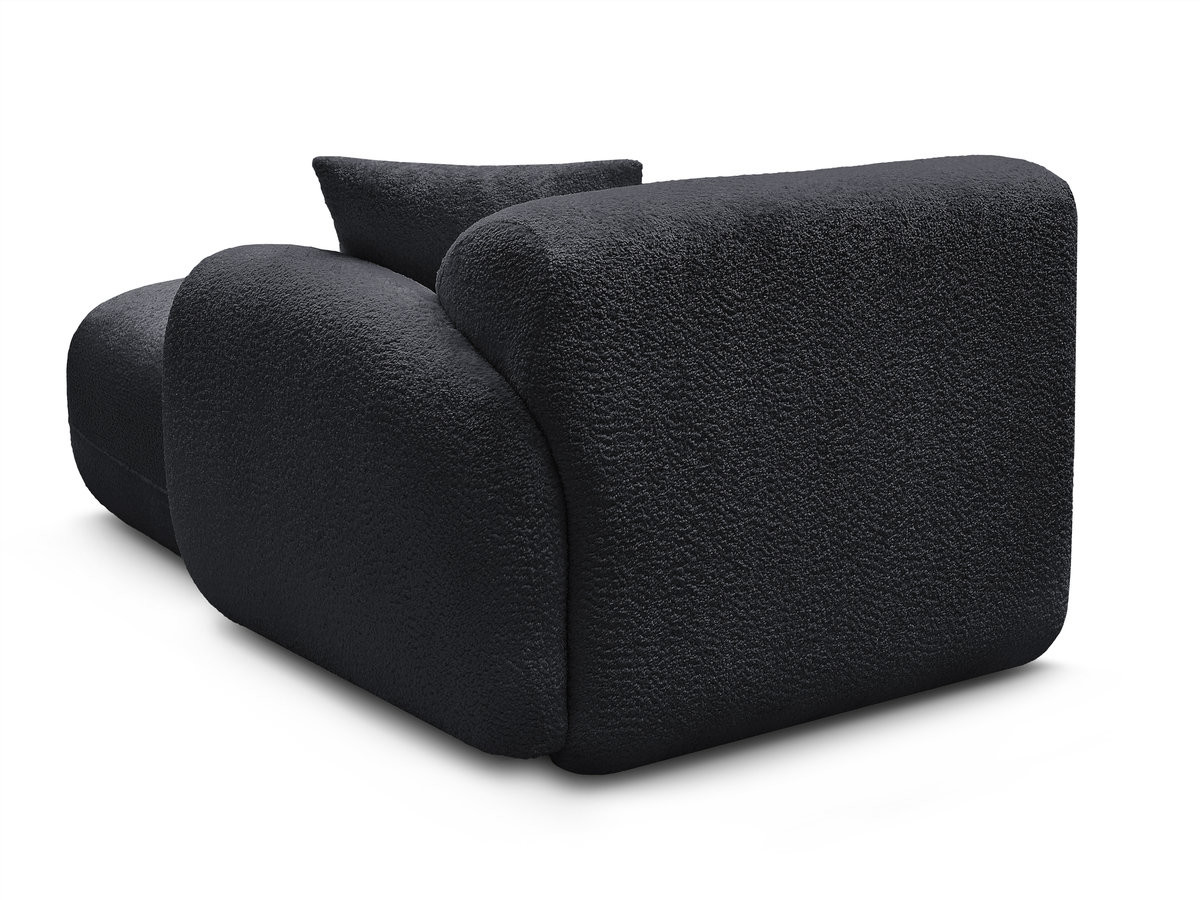 Bobochic Anda Méridienne-Modul Chenille Schwarz Ecke rechts