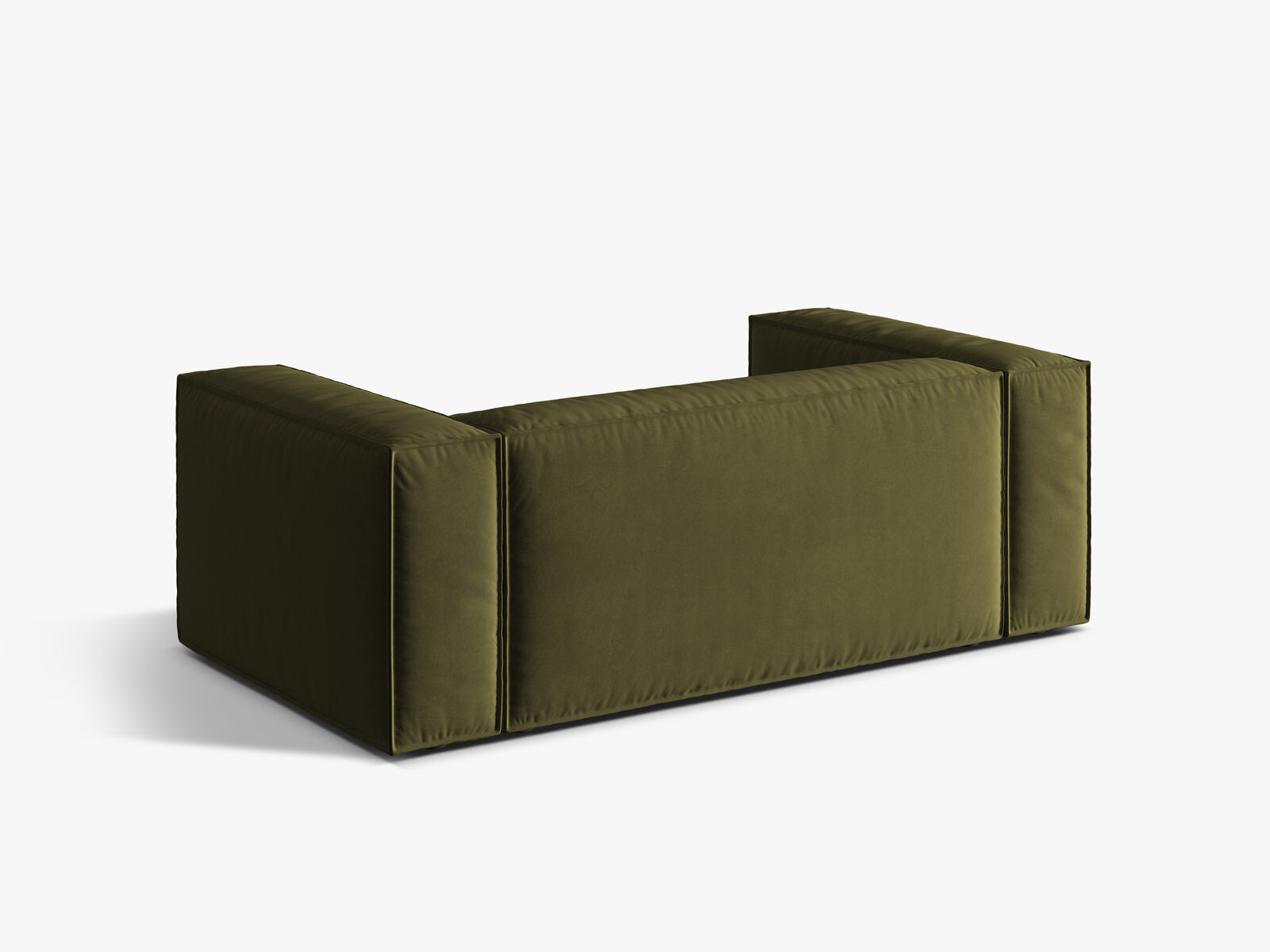 Micadoni Sofa Nuria 2-Sitzer Samt Moßgrün Melange