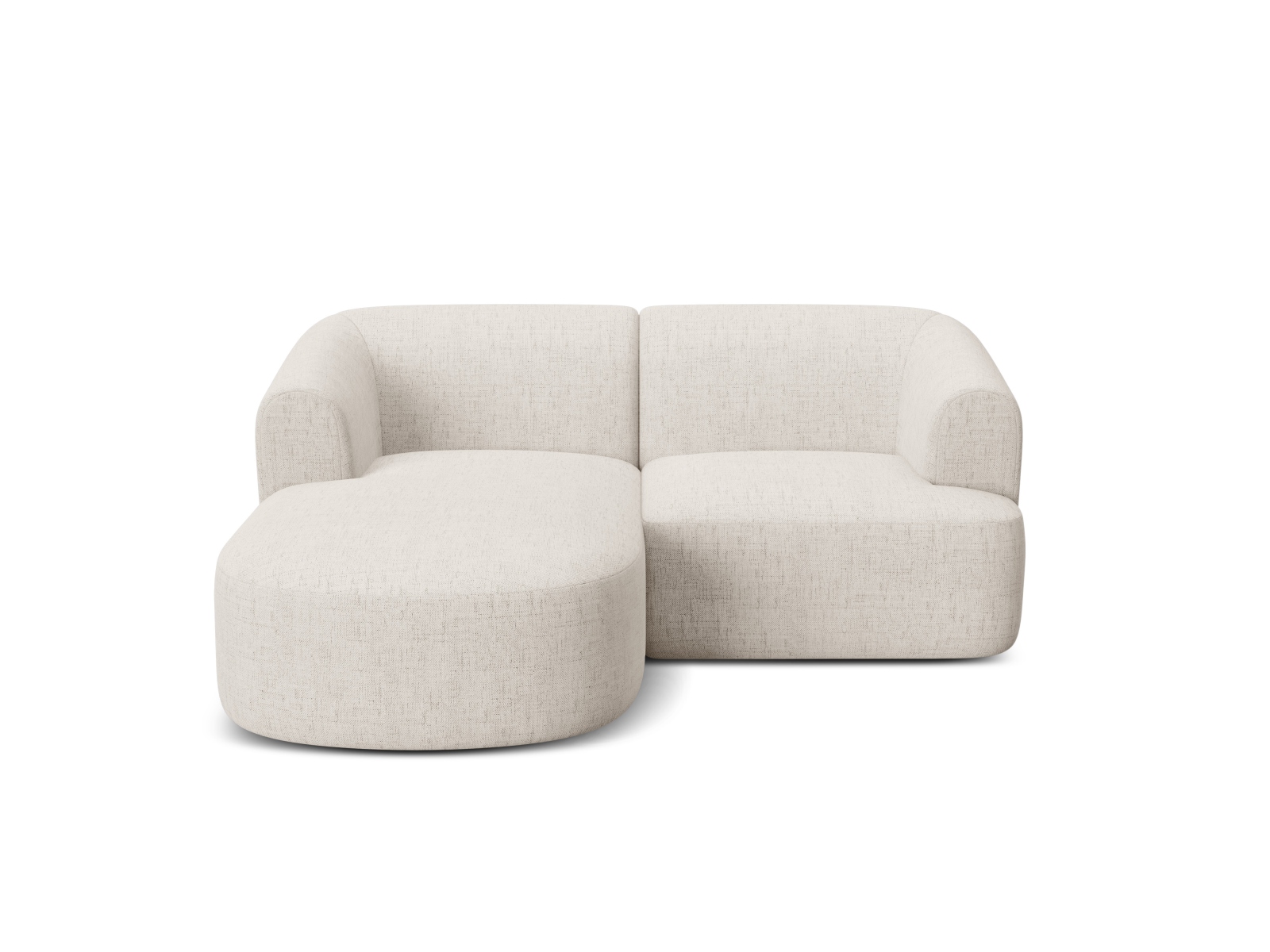 Cosmopolitan Design Ecksofa Campi 3-Sitzer Strukturierter Stoff Moly Helles Beige Links