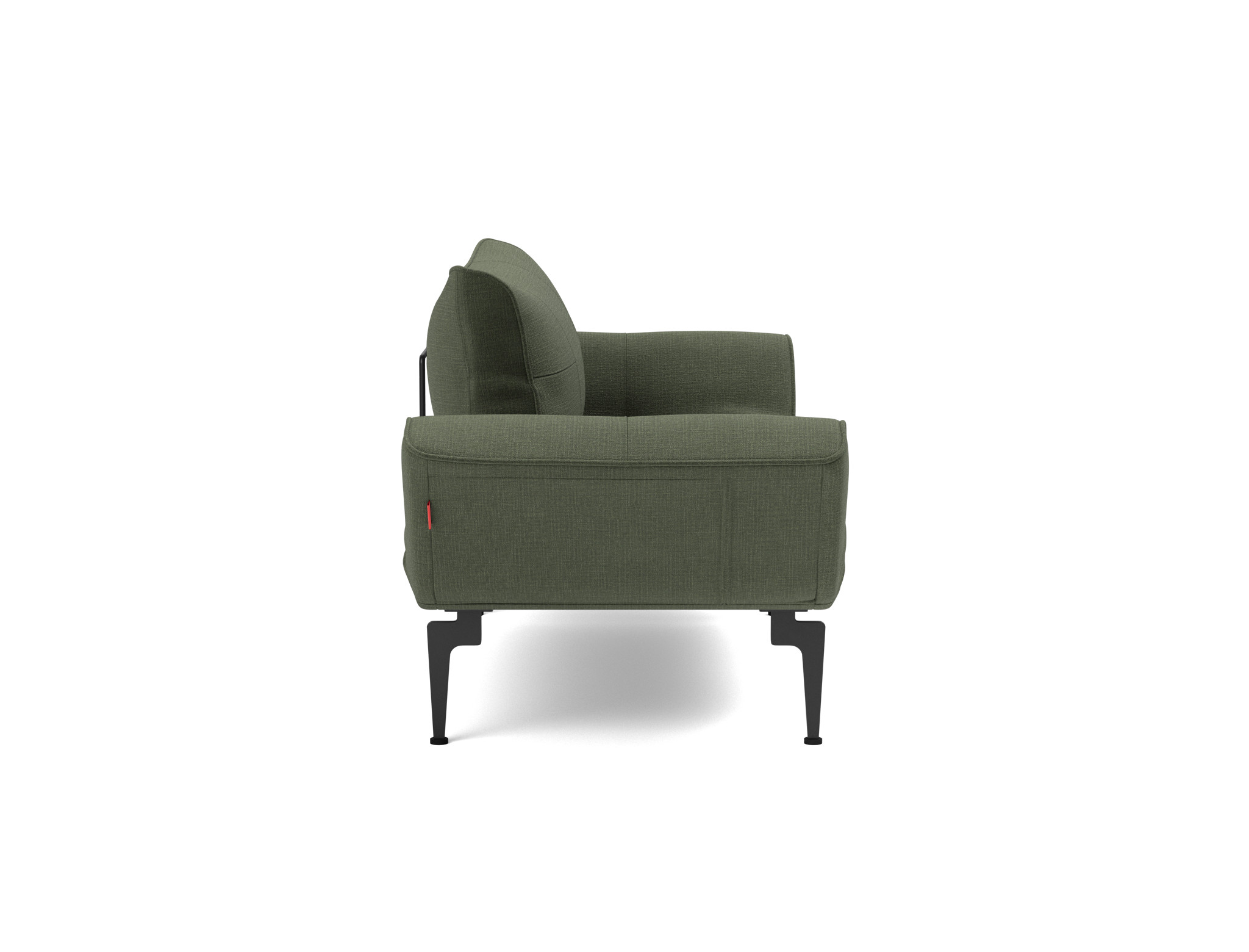 Tagesbett Zeal Chenille Esina 413-Olive-Green Beine Laser schwarz