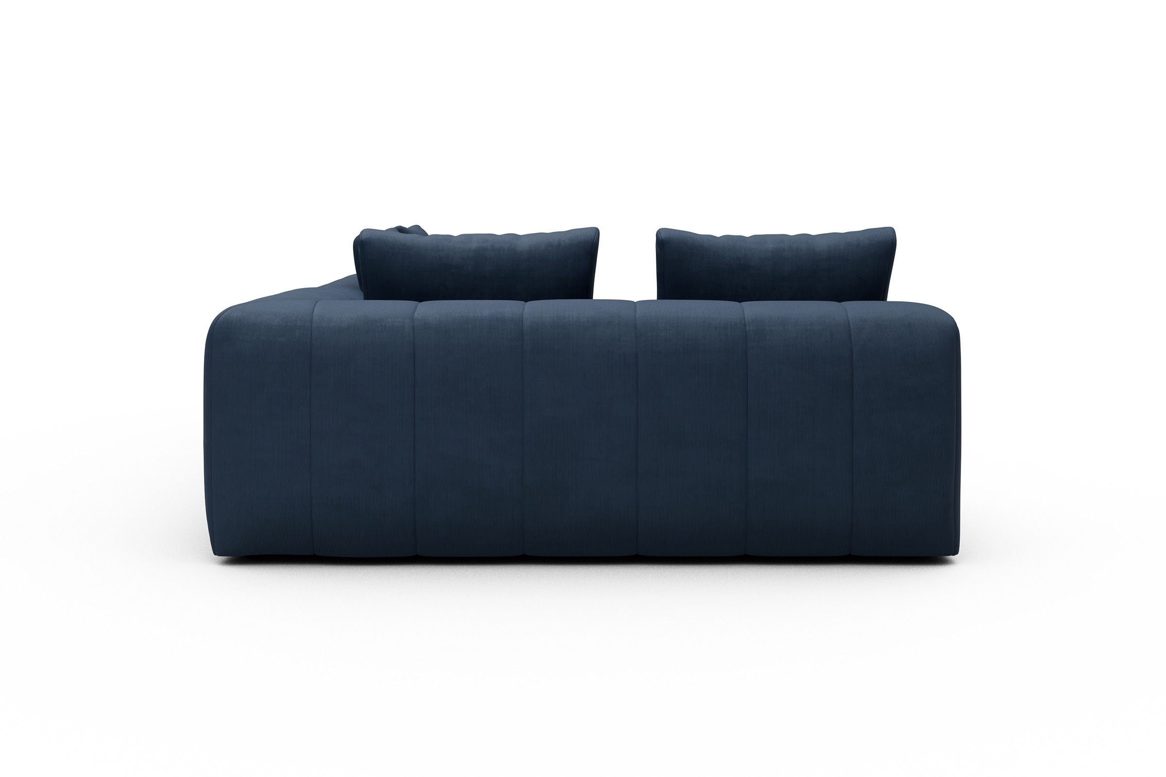 Ecksofa Hugo 2x 2,5-Sitzer Armlehne rechts Cordufine-Royal-Blue