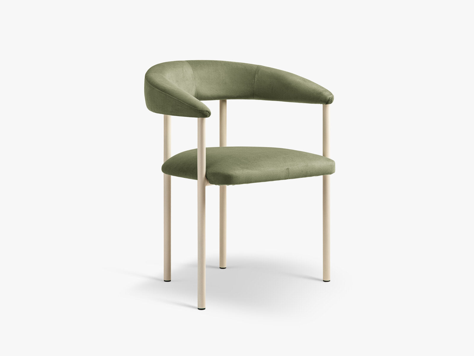 Micadoni Stuhl Lea Samt Magic Velvet Grün Creme