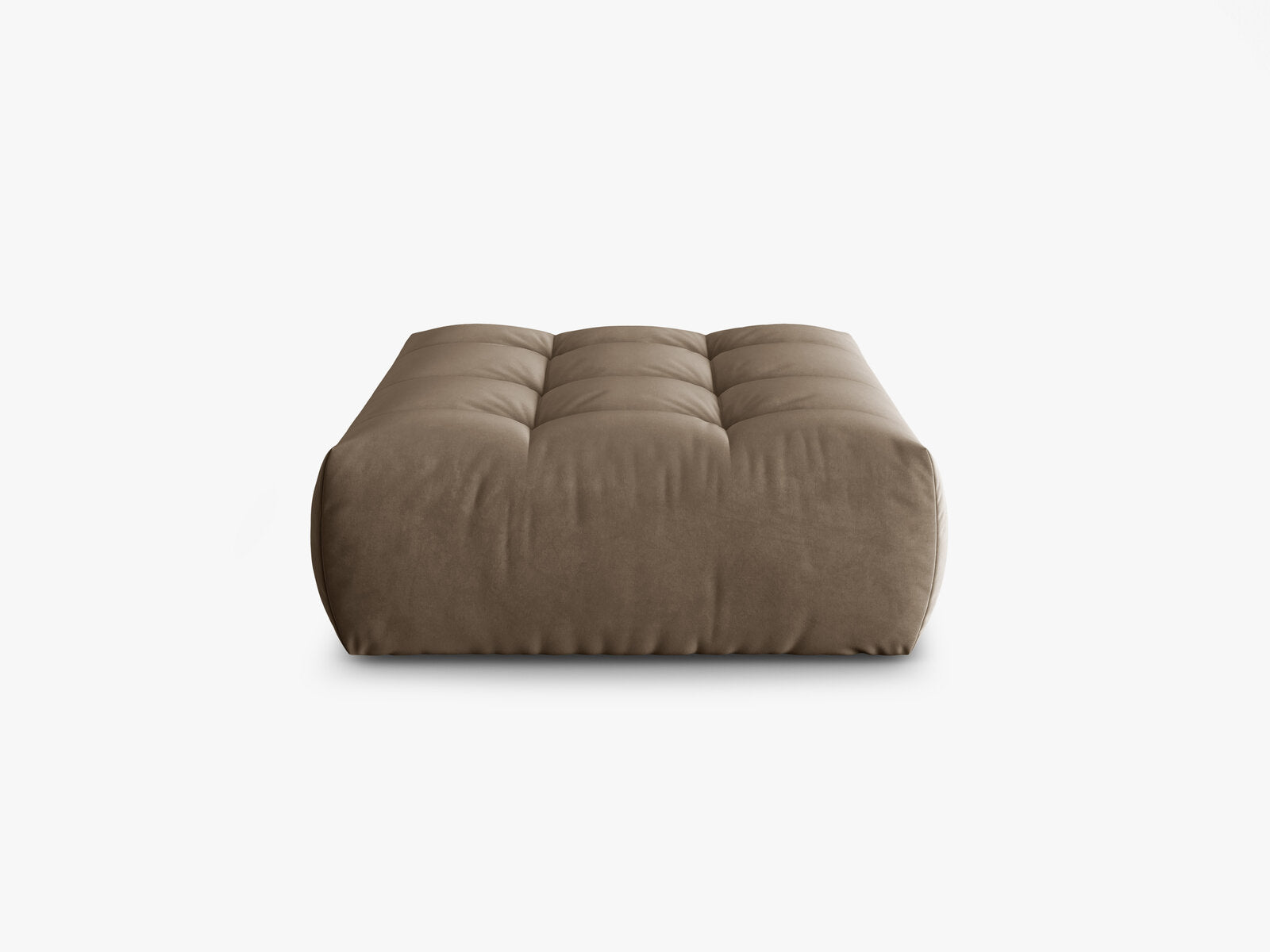 Micadoni Hocker Bloom 1-Sitzer Samt Hellbraun
