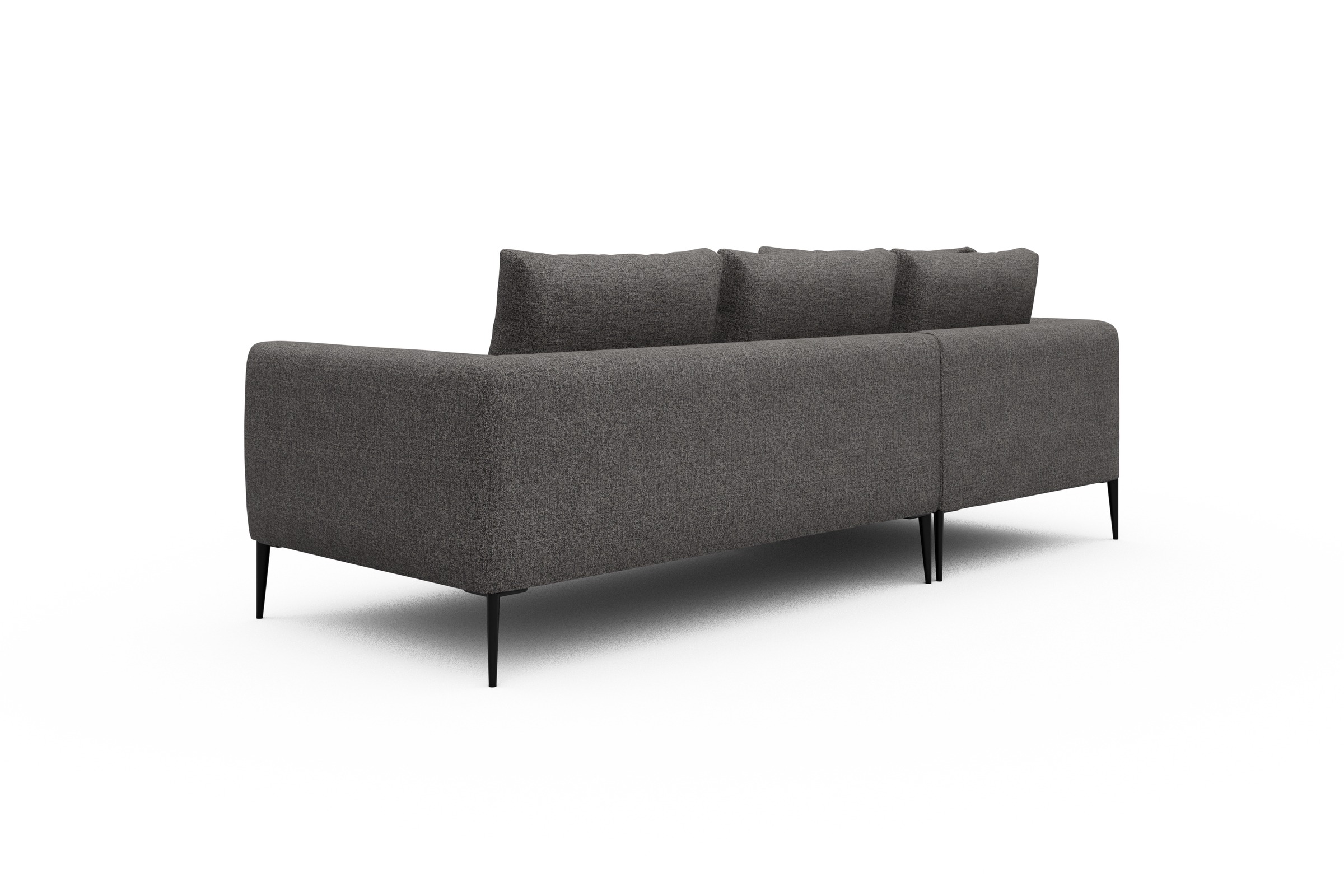 Ecksofa Paul Relax-Ecke links mit 2-Sitzer Carreno-Salt-and-Pepper