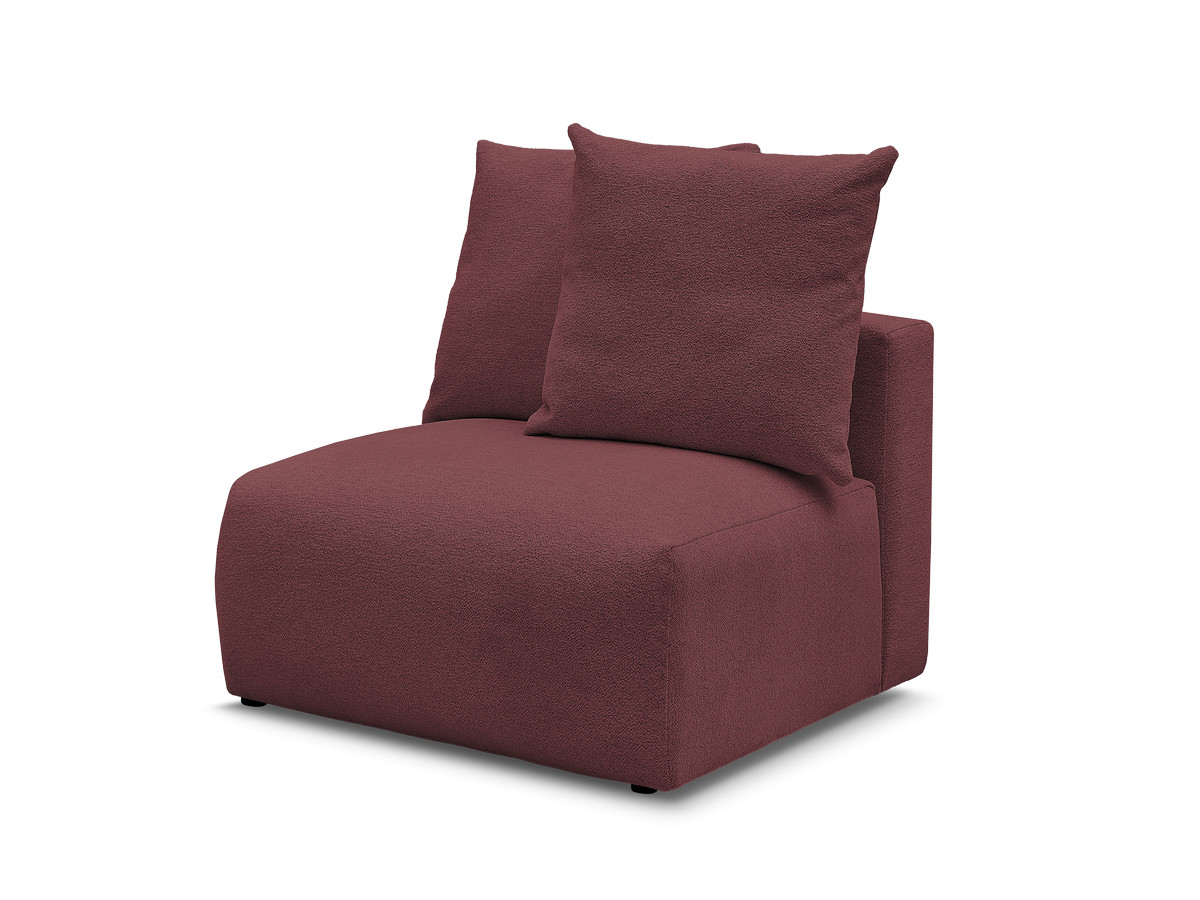 Bobochic Voltaire Sofamodul 1-Sitzer 90 × 100 cm Melange-Stoff Rot
