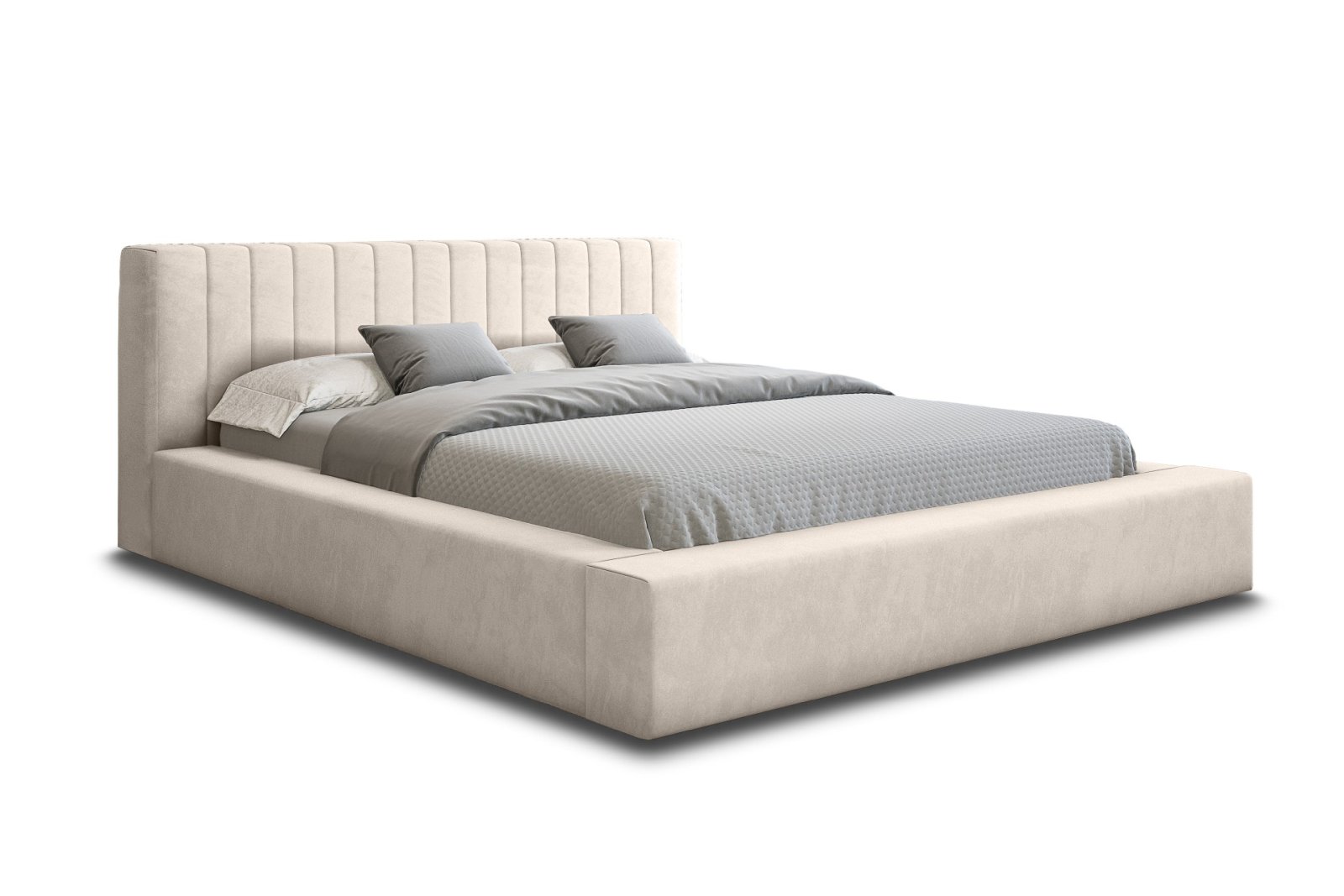 Polsterbett Carno Chenille 160x200 mit Metallrahmen Ditra-New 20