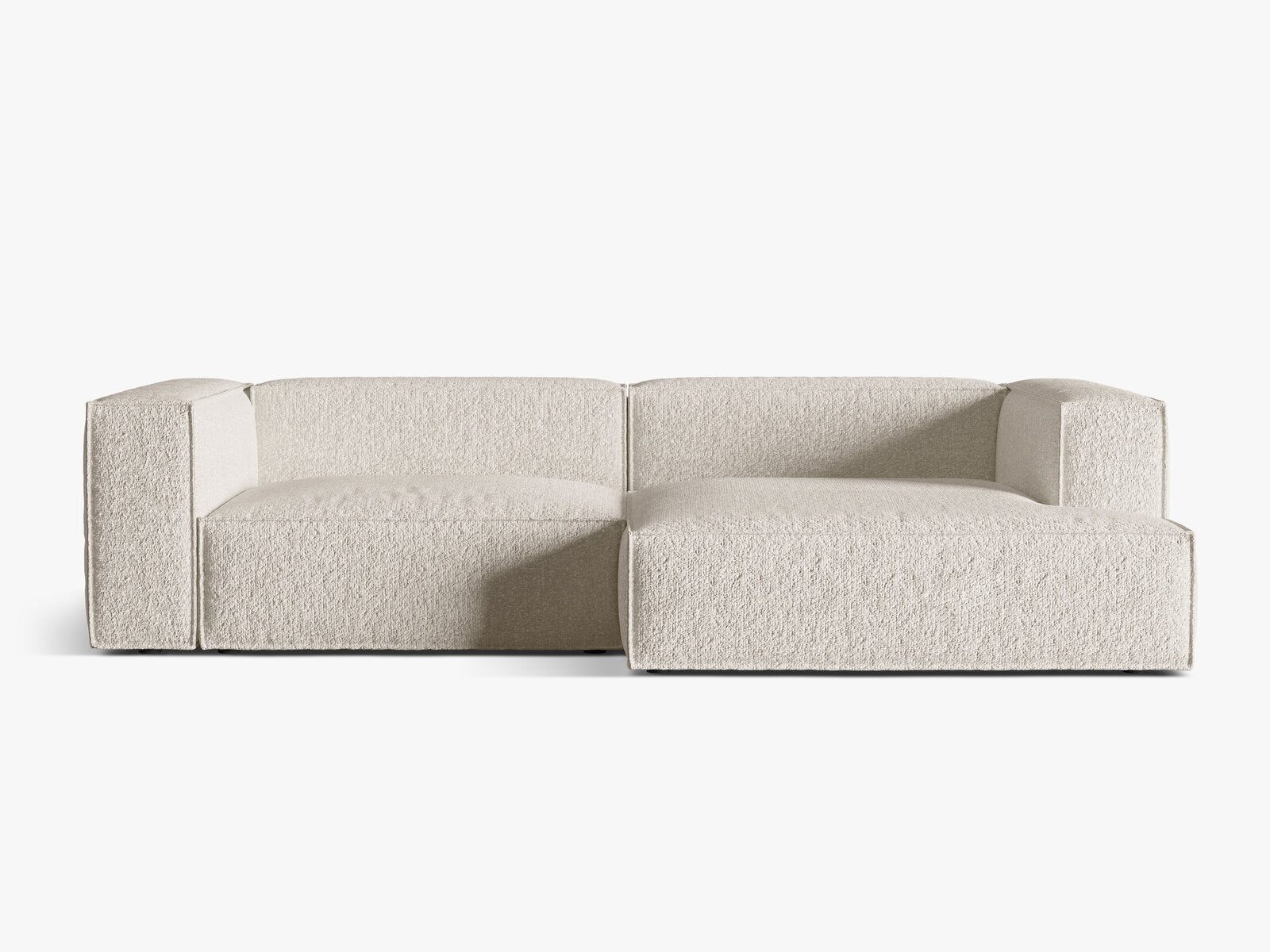 Micadoni Ecksofa Nuria 4-Sitzer Rechts Boucle Beige