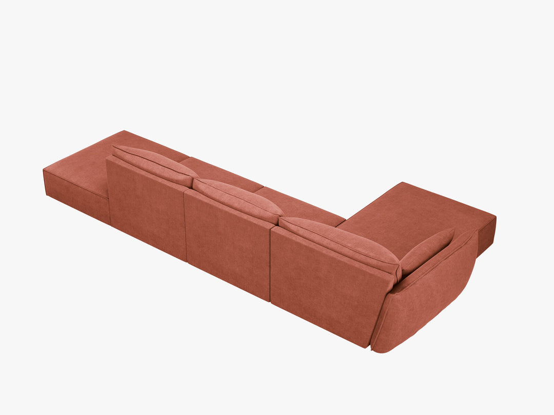 Micadoni Ecksofa Kaelle 5-Sitzer Links Chenille Over The Horizon Terrakotta