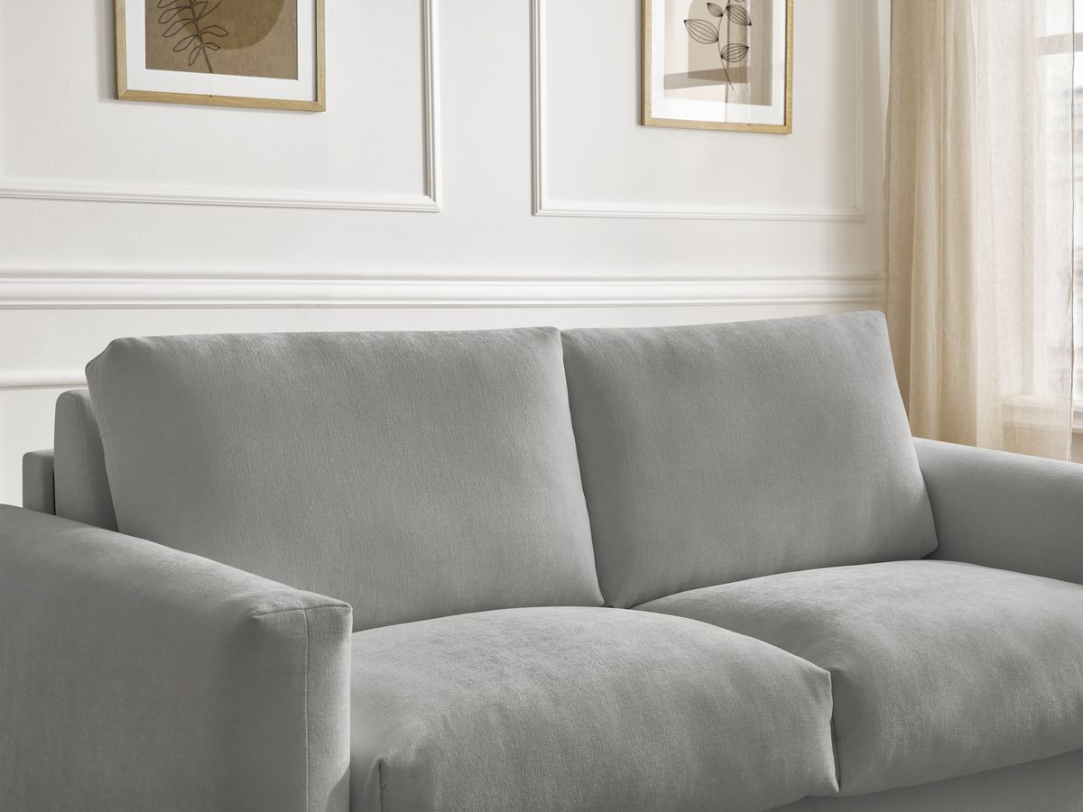 Bobochic Cocoone Schlafsofa 3-Sitzer Stoff Grau, Liegefläche 160 × 200 cm