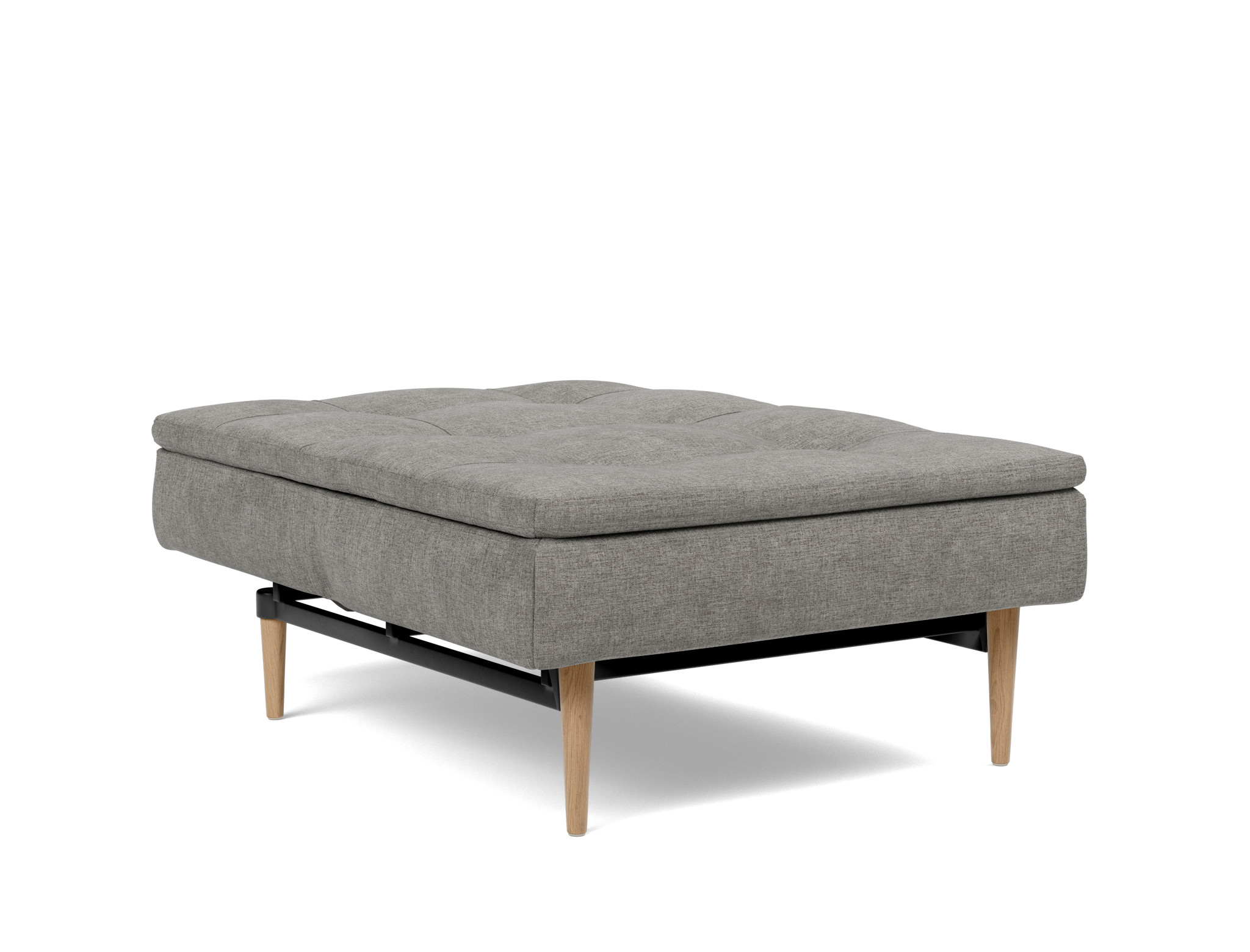 Sessel Dublexo Flachgewebe Avella 282-Warm-Grey Beine Styletto Eiche hell